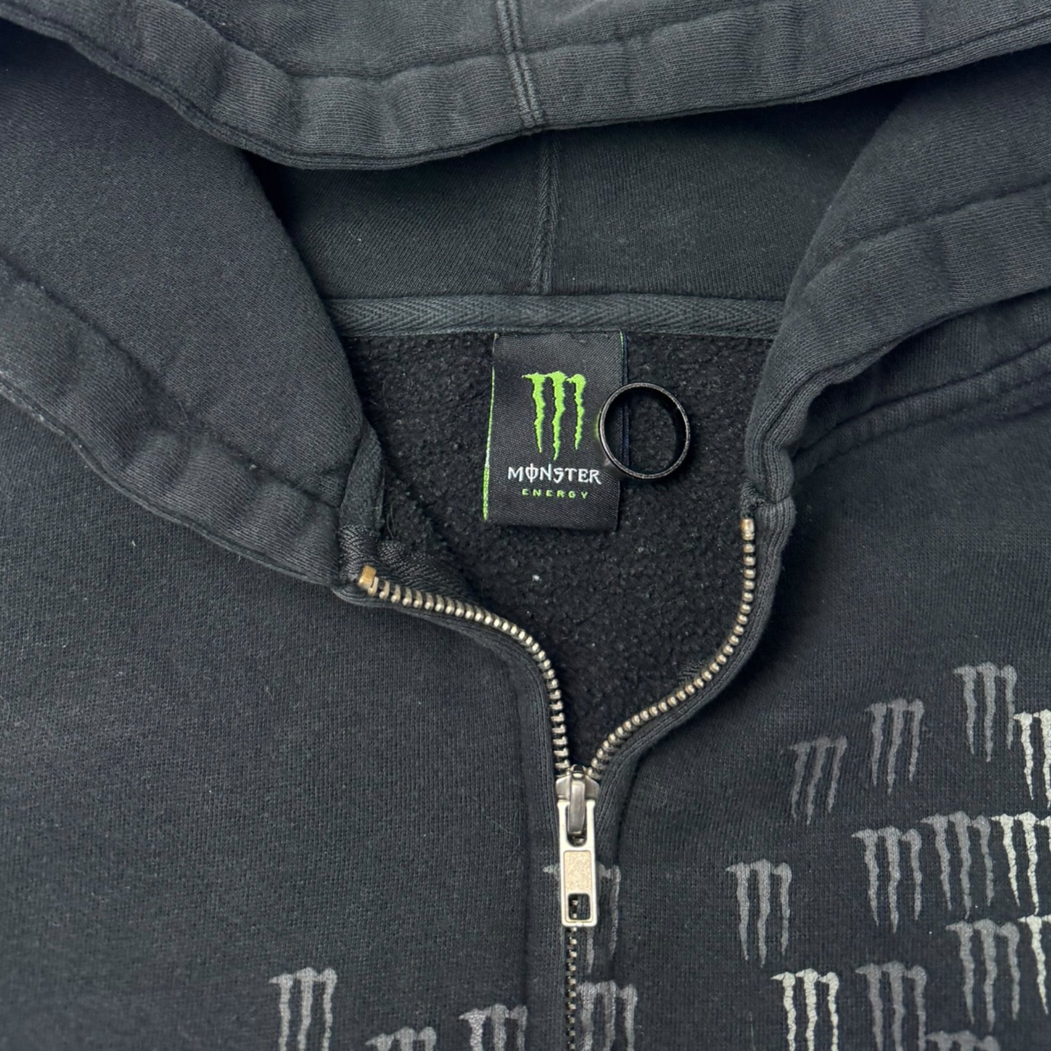 Vintage Y2K Monster Energy Embroidered Zip Up Hoodie