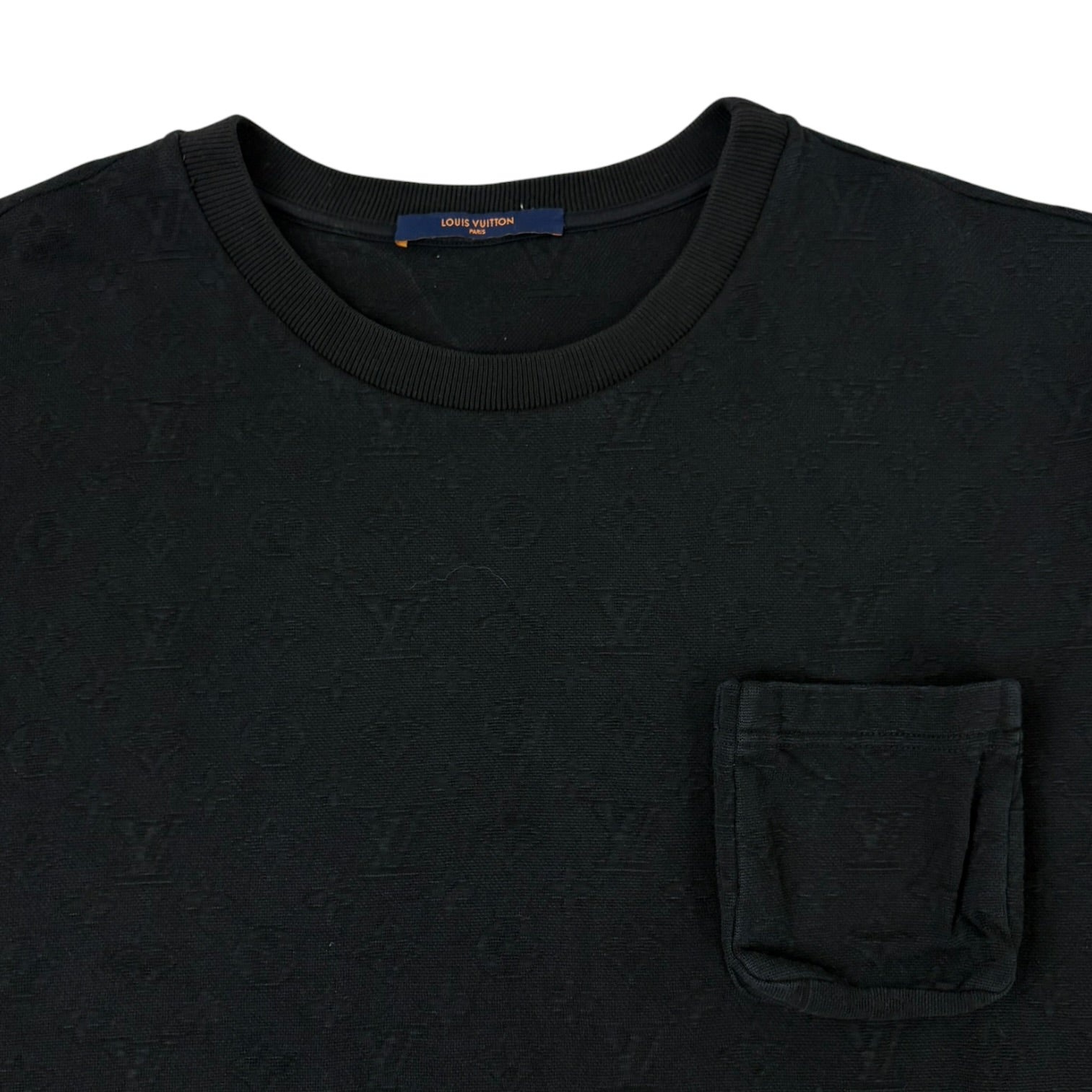 Louis Vuitton Signature 3D Monogram Pocket Tee Black