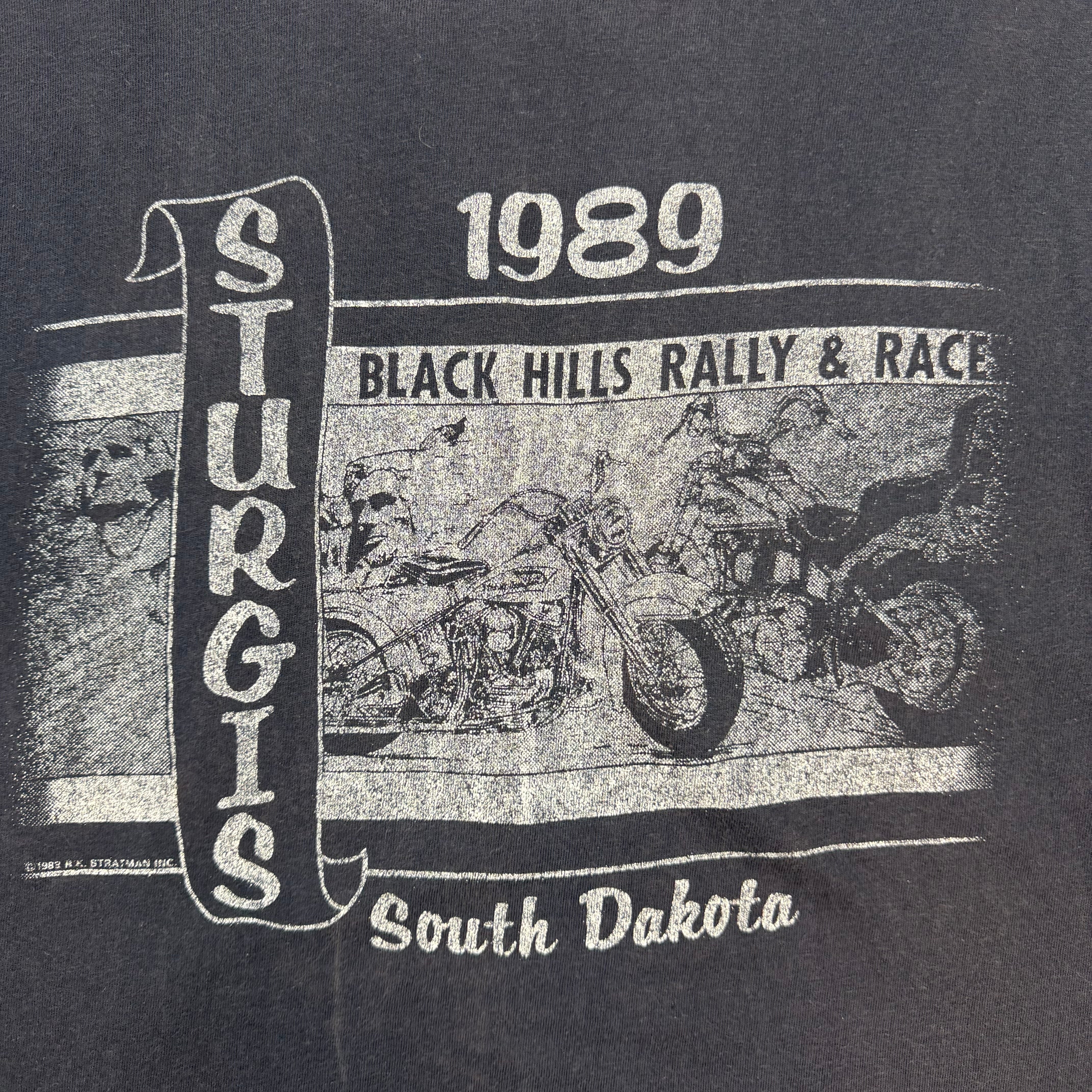 1989 Sturgis Black Hills Rally Tee Black