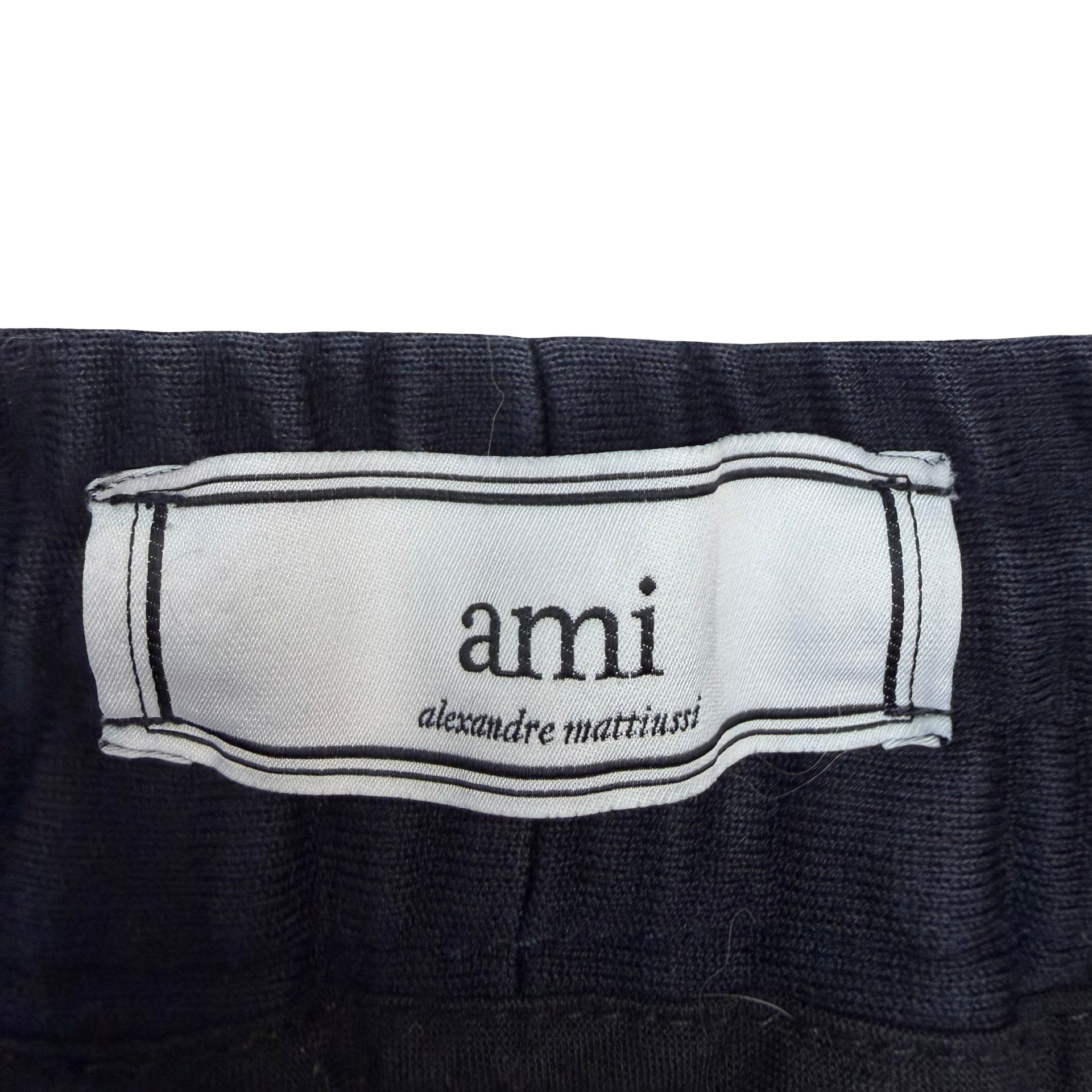 AMI Paris Cotton Trousers Dark Navy