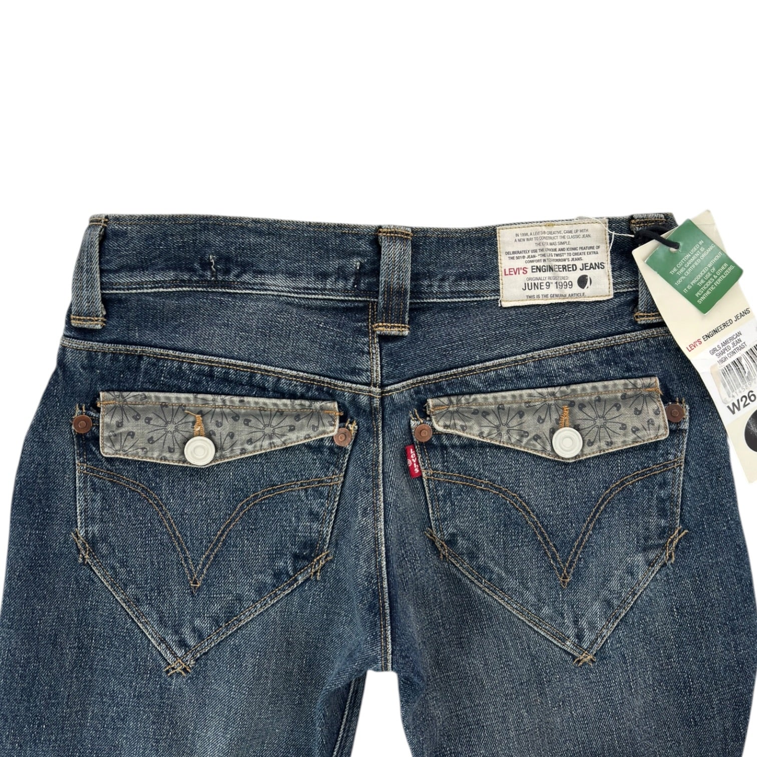 (W) Y2K Levi's Engineered Jeans Twist Seam Denim