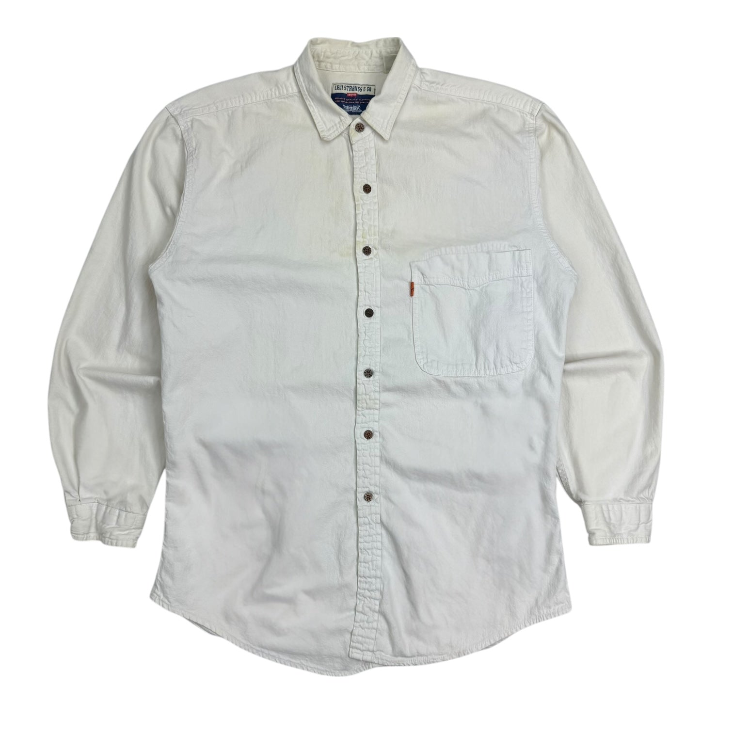 Vintage Levi’s Orange Tab Button Up Shirt White