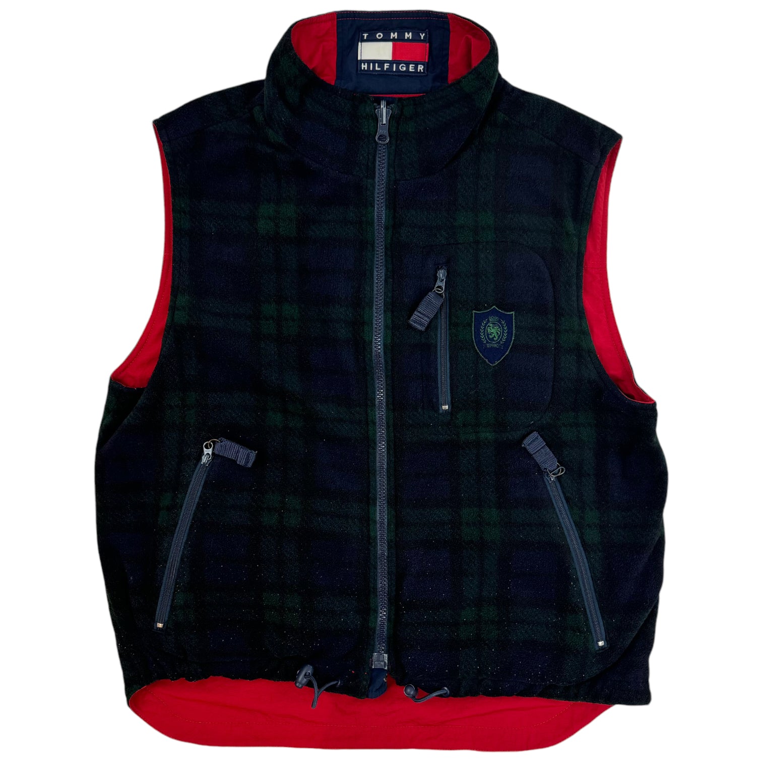 Vintage Tommy Hilfiger Checkered Reversible Fleece Vest