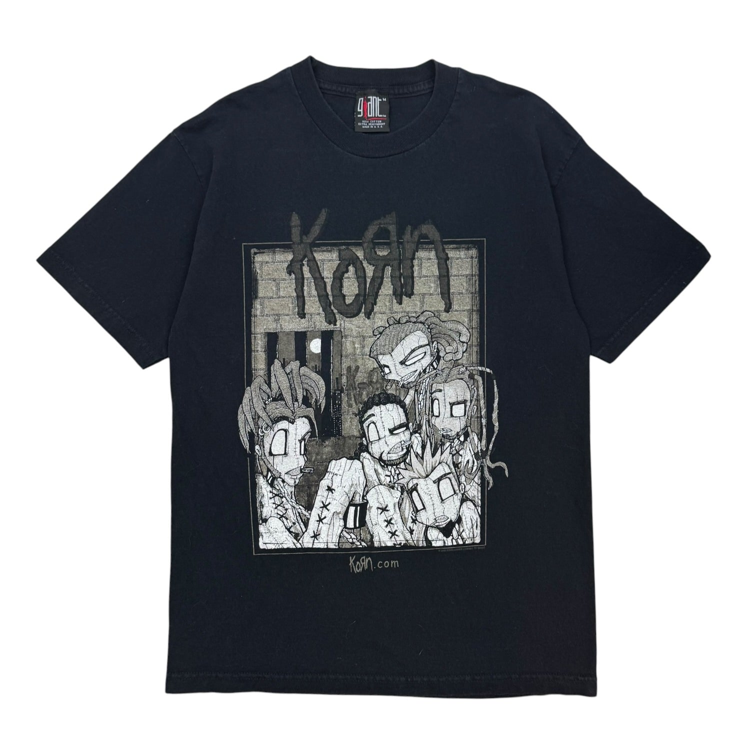 2000 Korn Sick & Twisted Tour Tee Black