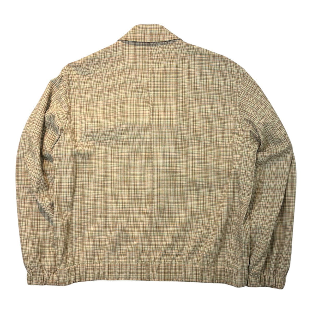 Auralee Hard Twist Wool Double Face Check Blouson Jacket Beige/Green