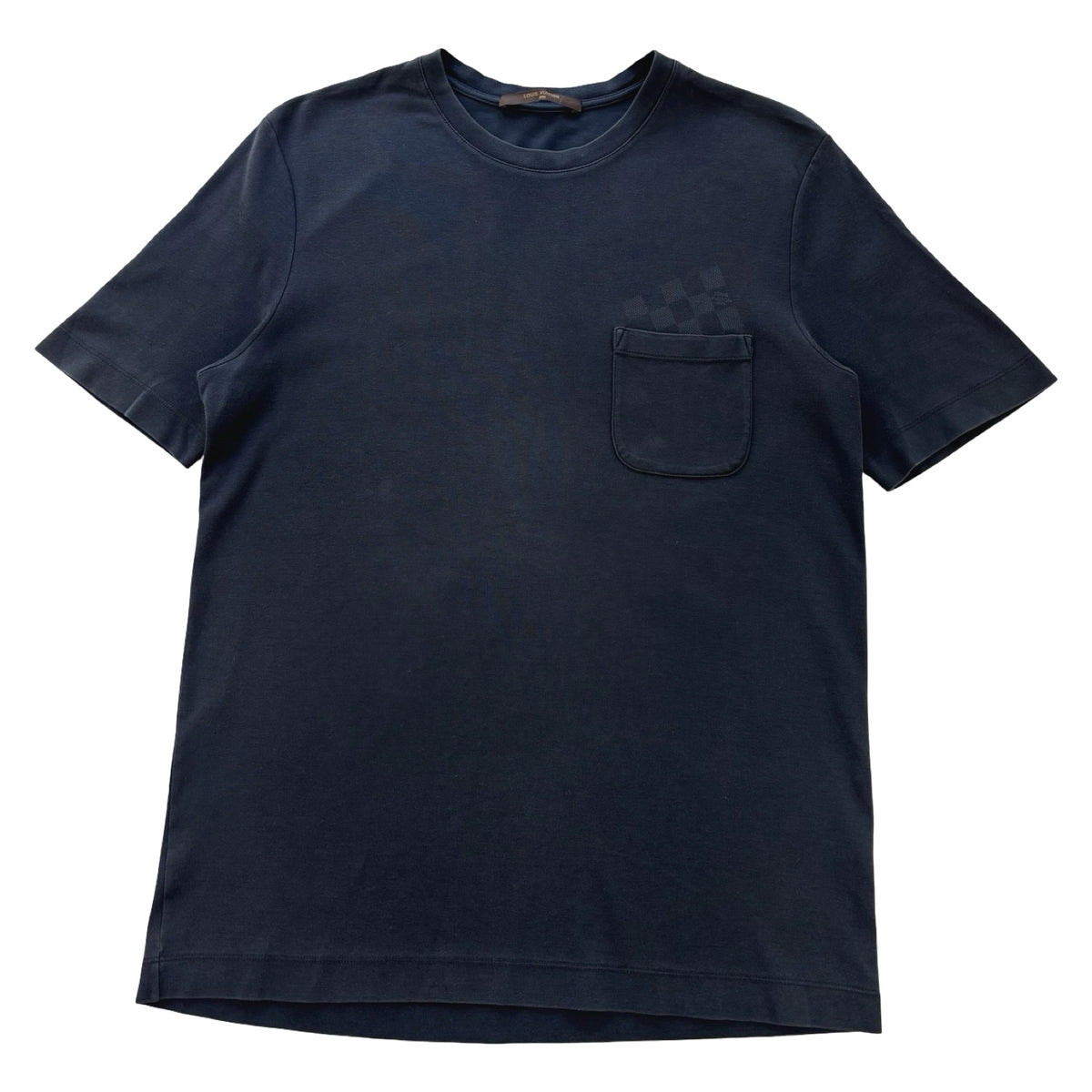Louis Vuitton Half Damier Checkered Pocket T-Shirt Navy