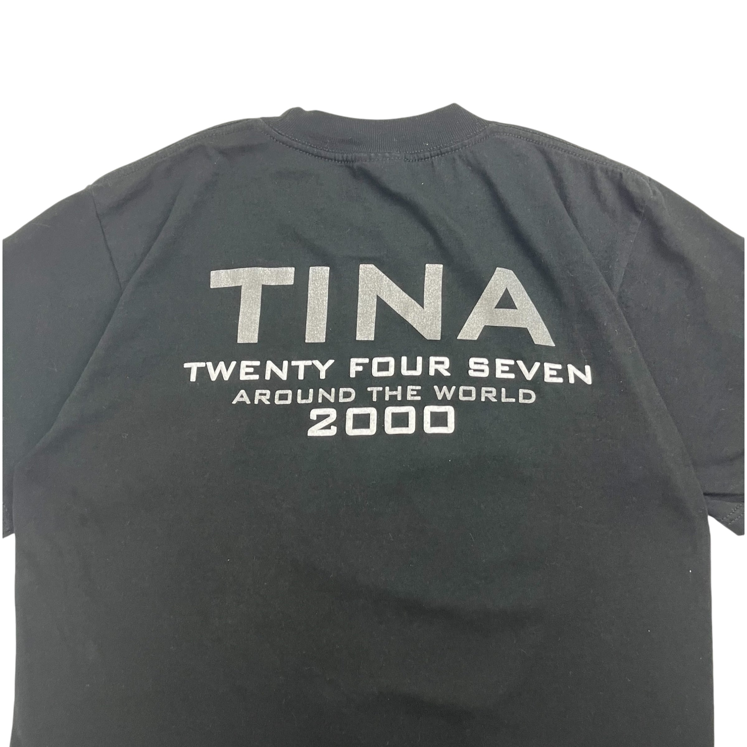 2000 Tina Turner Twenty Four Seven World Tour Tee Black