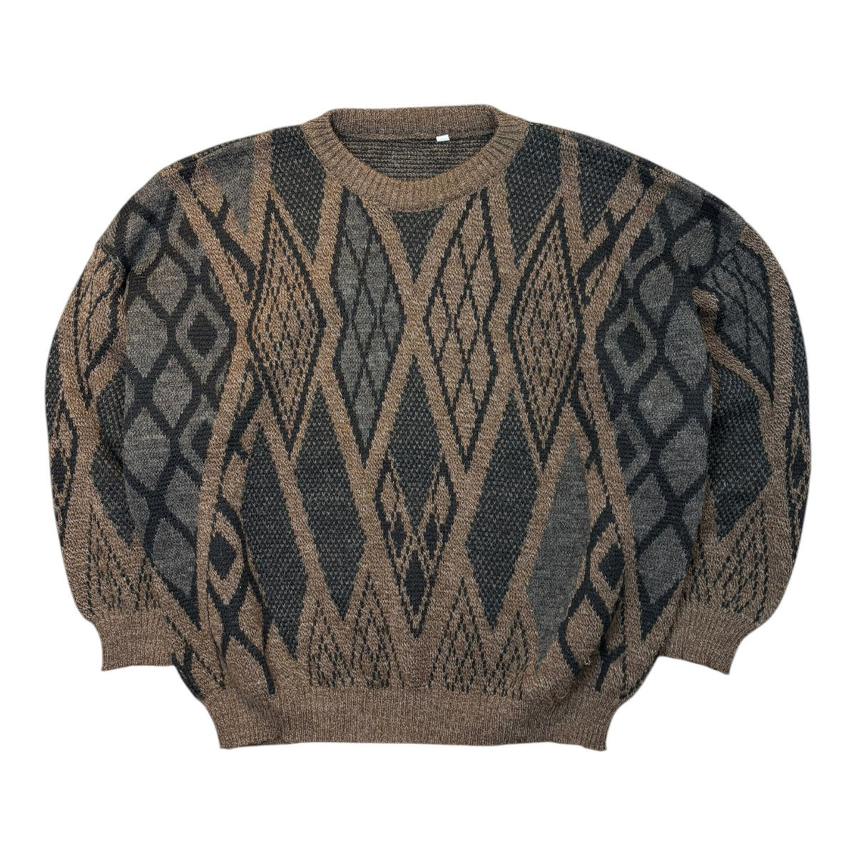 Vintage 90s Knit Crewneck Sweater Brown