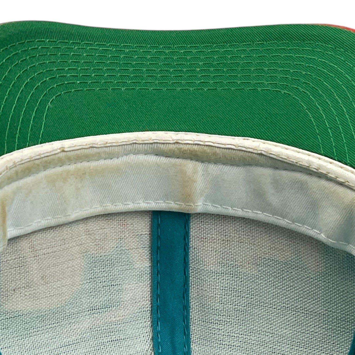 Vintage Miami Dolphins Double Line Script Fitted Hat Teal