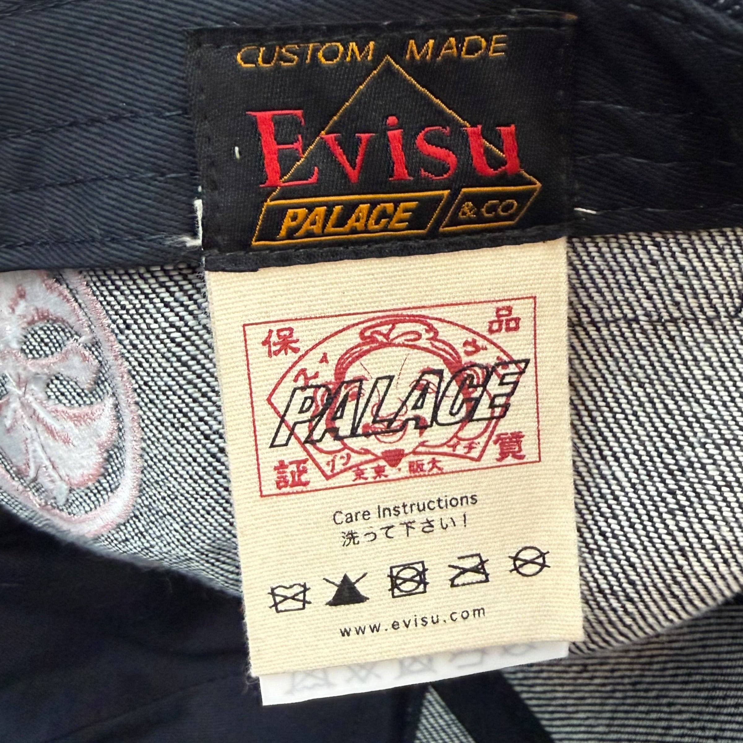Palace x Evisu Indigo Denim Snapback Hat
