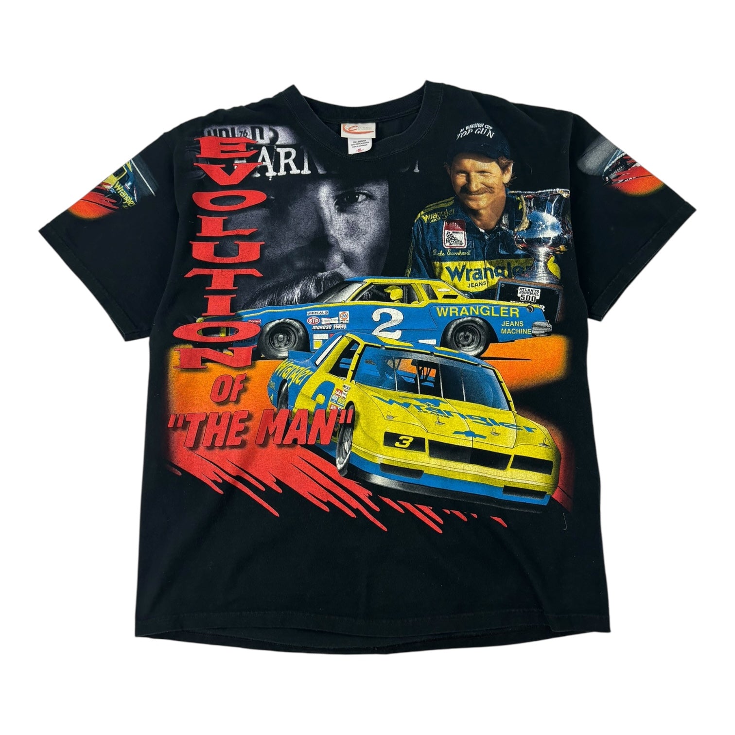 Vintage Dale Earnhardt “Evolution of the Man” AOP T-Shirt Black
