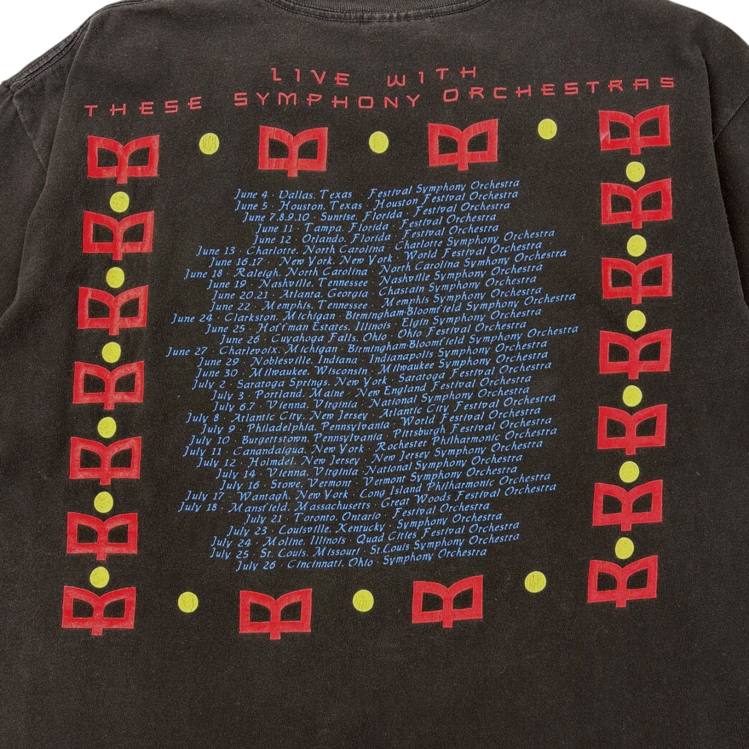 1993 The Moody Blues ‘A Night at Red Rocks’ T-Shirt Black