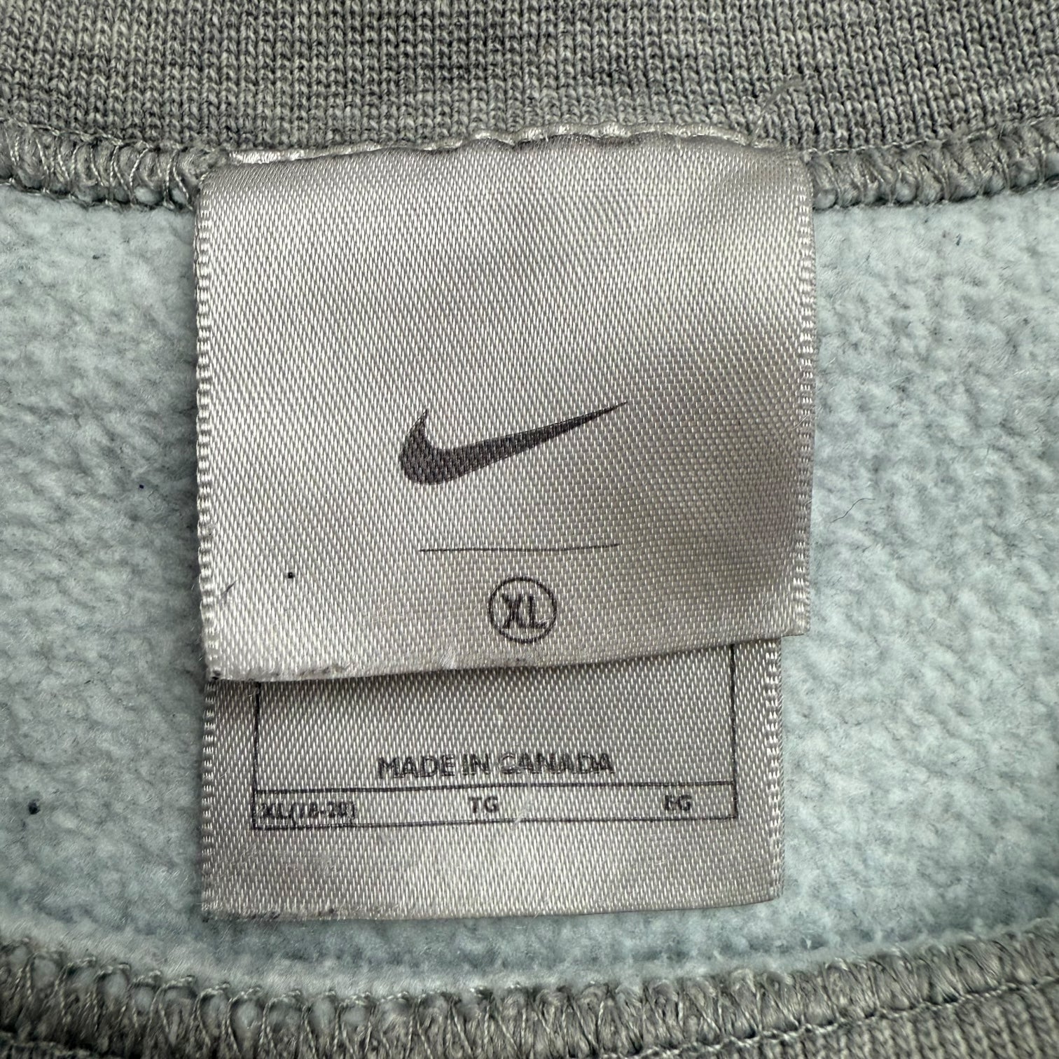 Vintage Nike Mini Swoosh Hoodie Grey