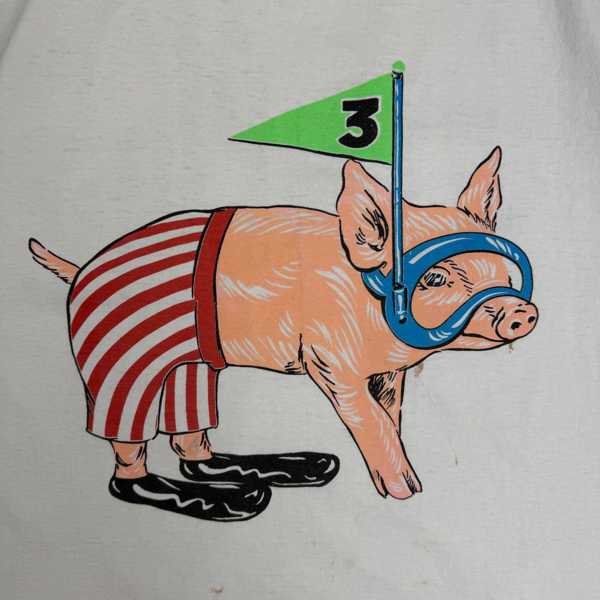 Vintage Parody "Olympigs" Tee White