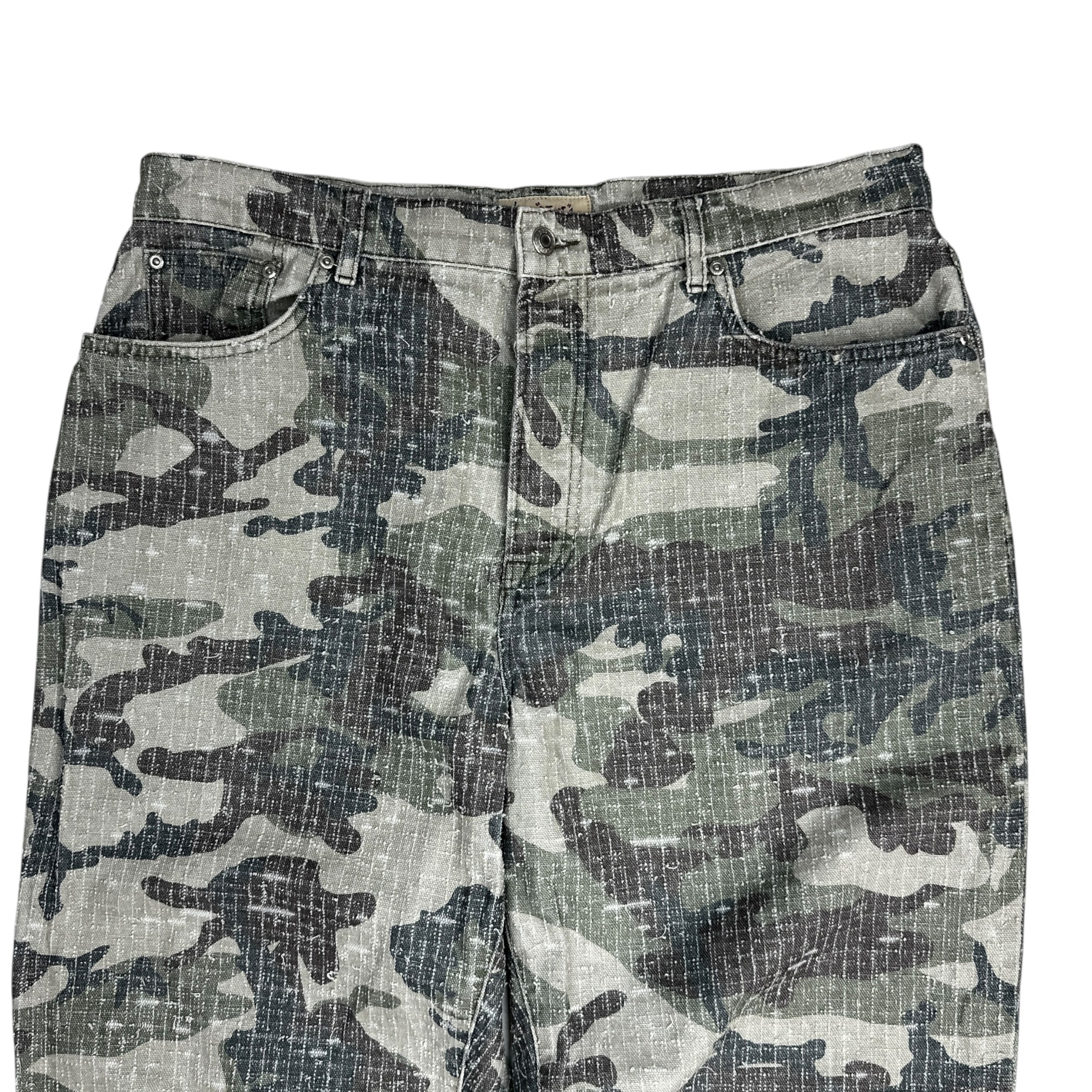 Stussy Needlepunch Big Ol’ Jeans Woodland Camo