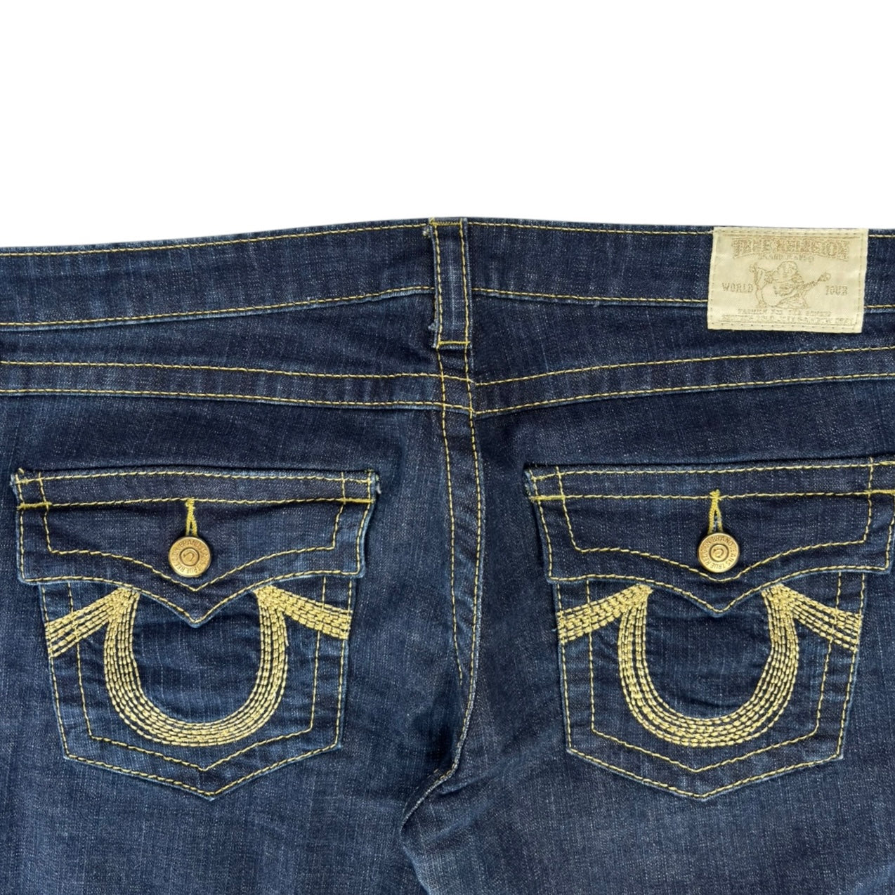 (W) True Religion Y2K  Gold Joey Bootcut Jeans