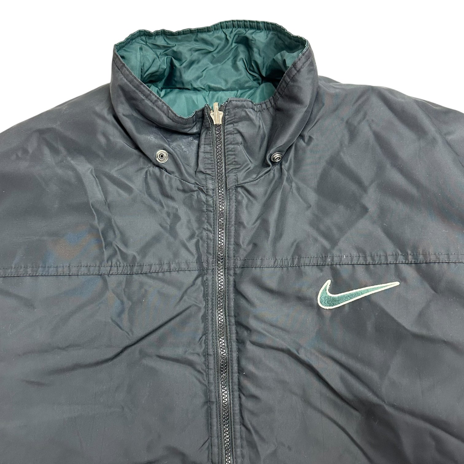 Vintage Nike Reversible Puffer Jacket Black/Green