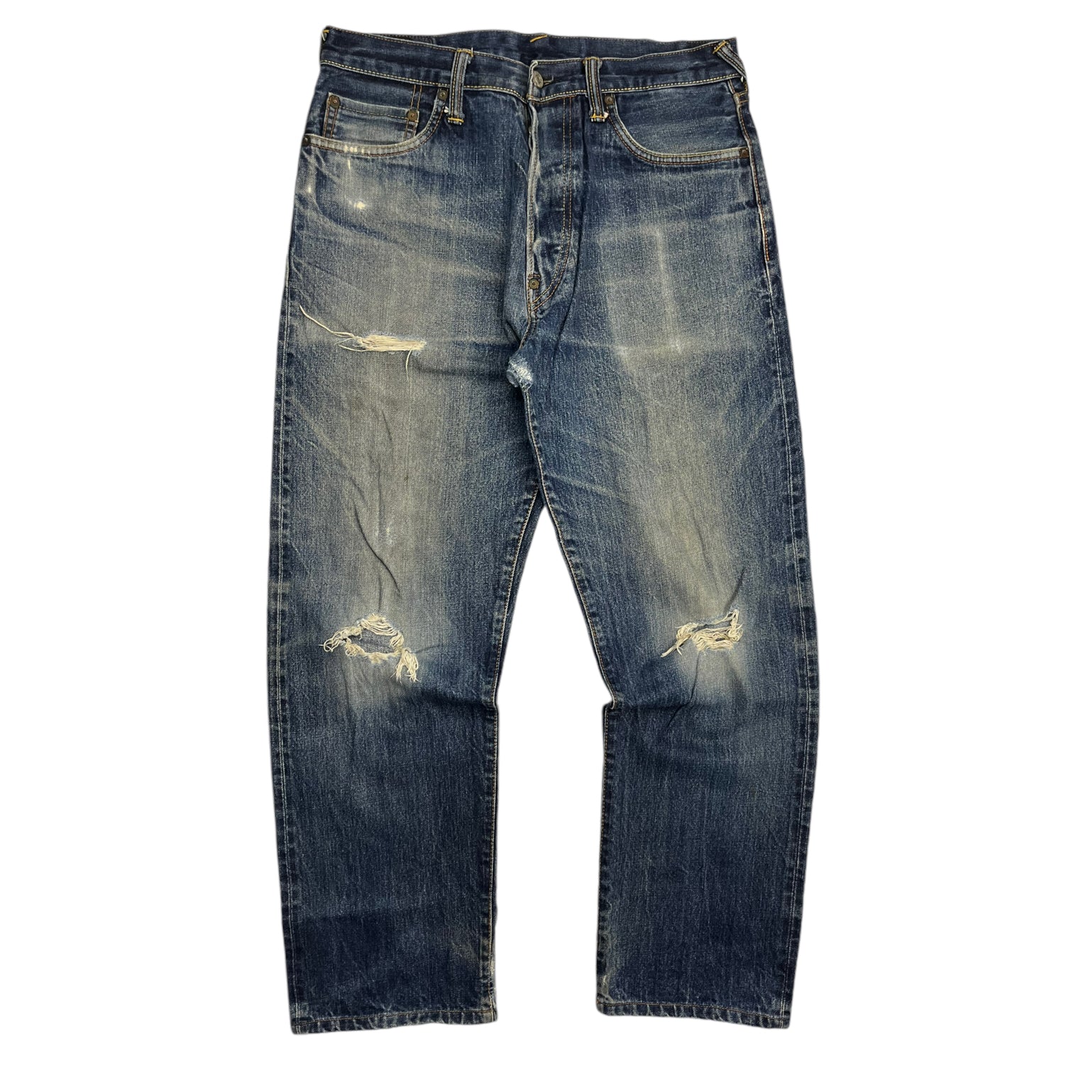 Vintage Y2K Evisu Distressed Denim Jeans