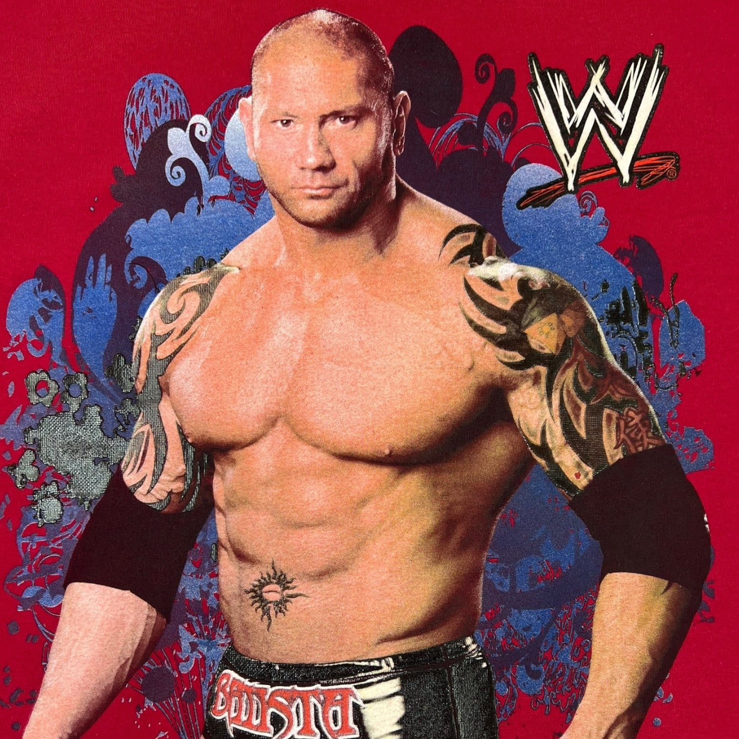 Vintage WWE Batista T-Shirt Washed Red