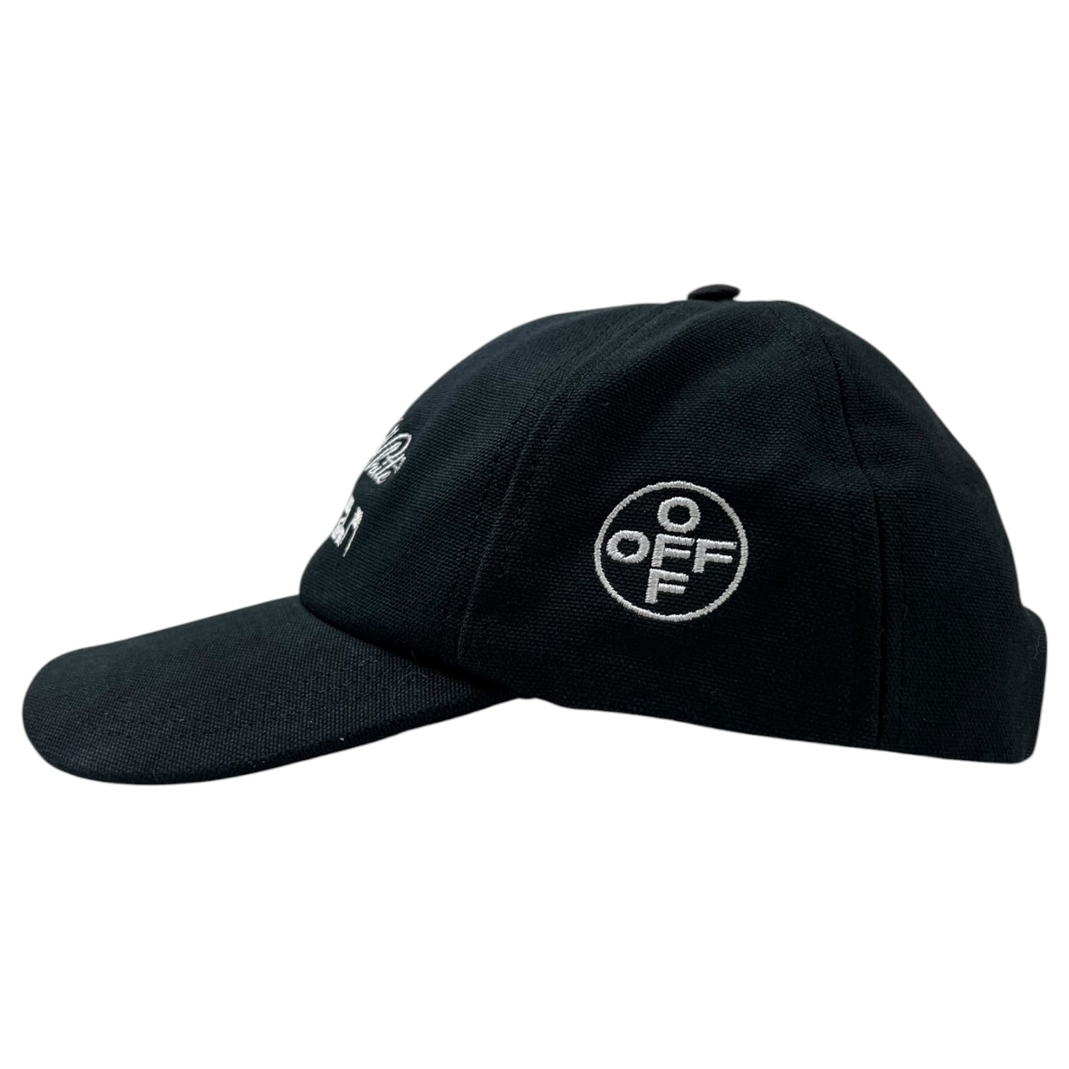 Off-White “Woman” Logo Embroidered Hat Black