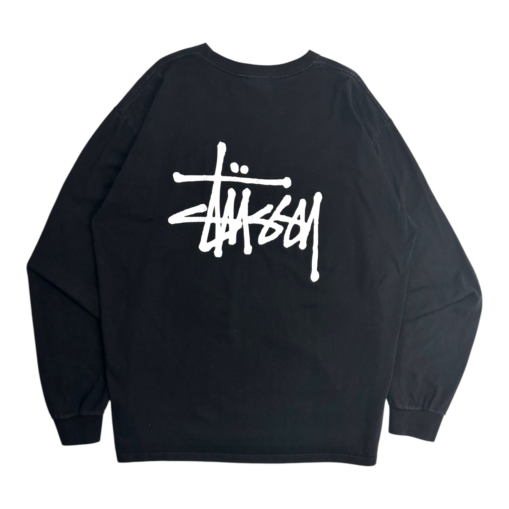 Stussy Stock Logo Long Sleeve Black