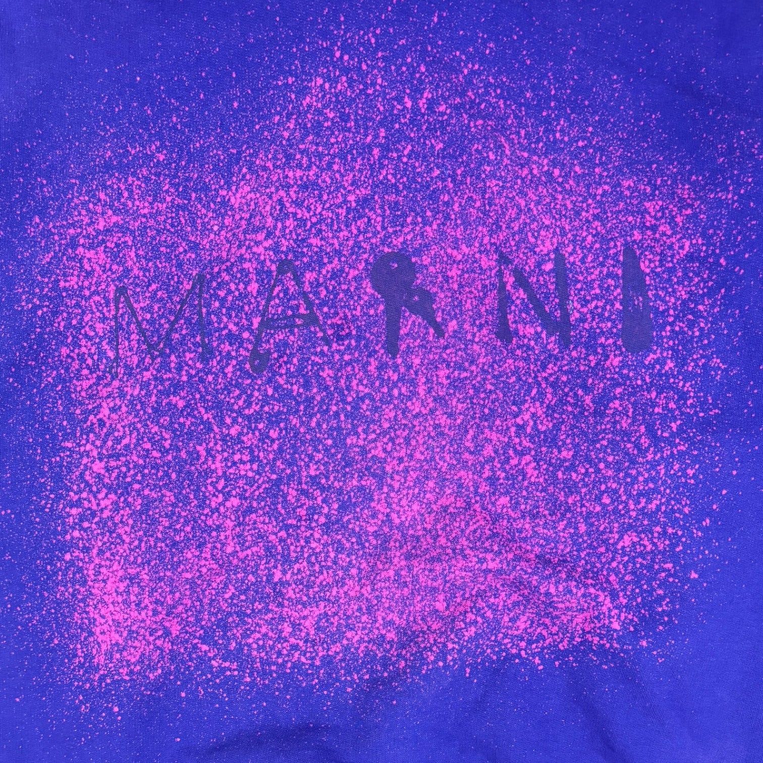 Marni Found Objects Logo Print Hoodie Violet