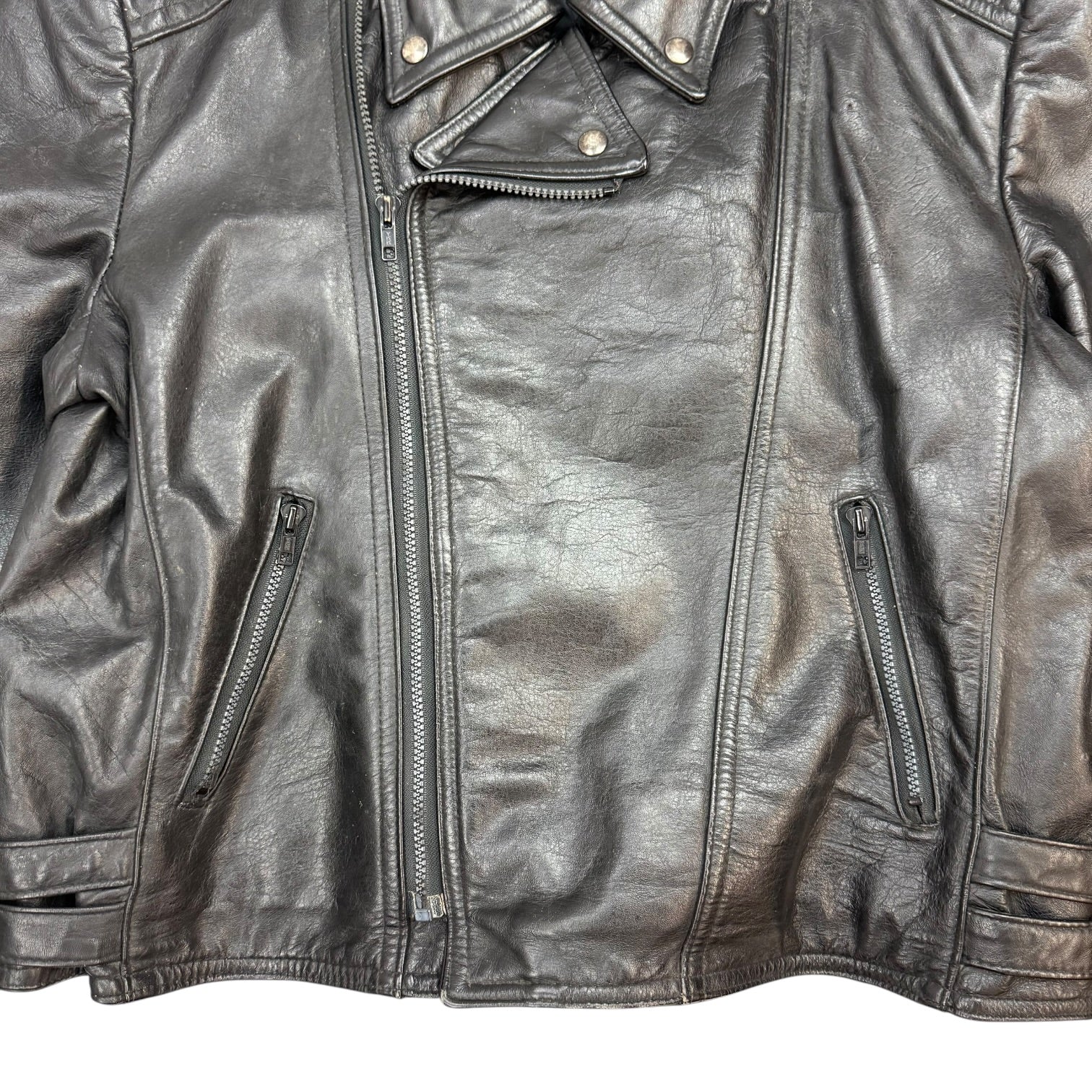 Vintage Rider Leather Jacket Black