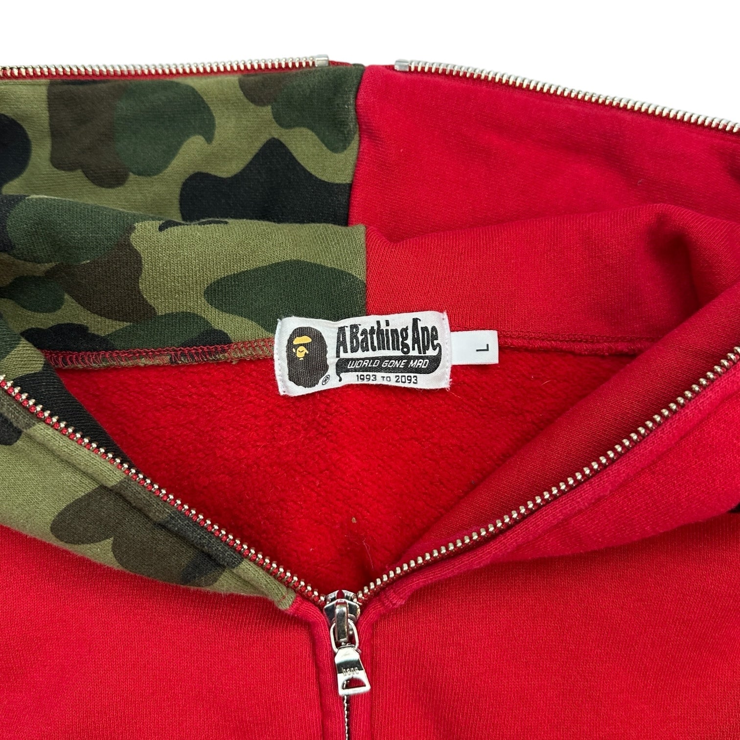 Bape Full Zip Shark Hoodie Red