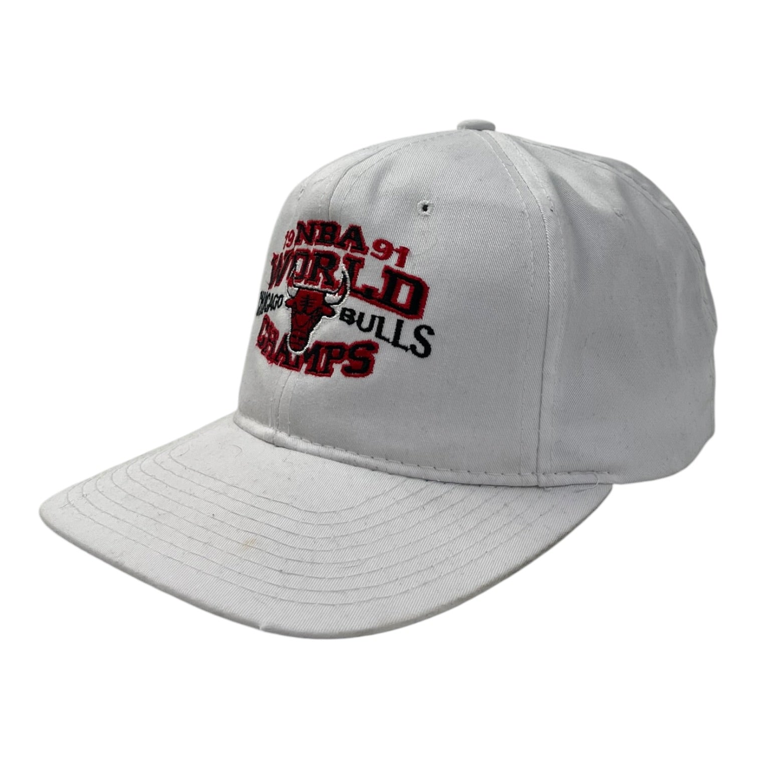 1991 Chicago Bulls World Champs Ted Fletcher SnapBack Hat White