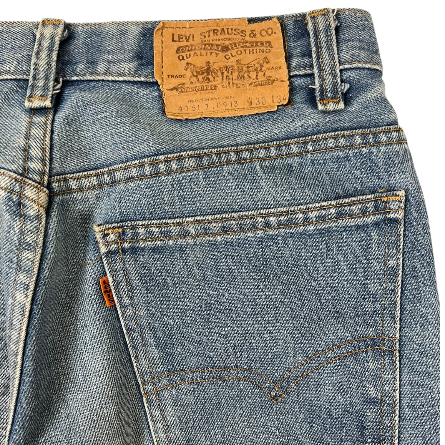 Vintage 70s Levi’s Orange Tab 517 Bootcut Jeans