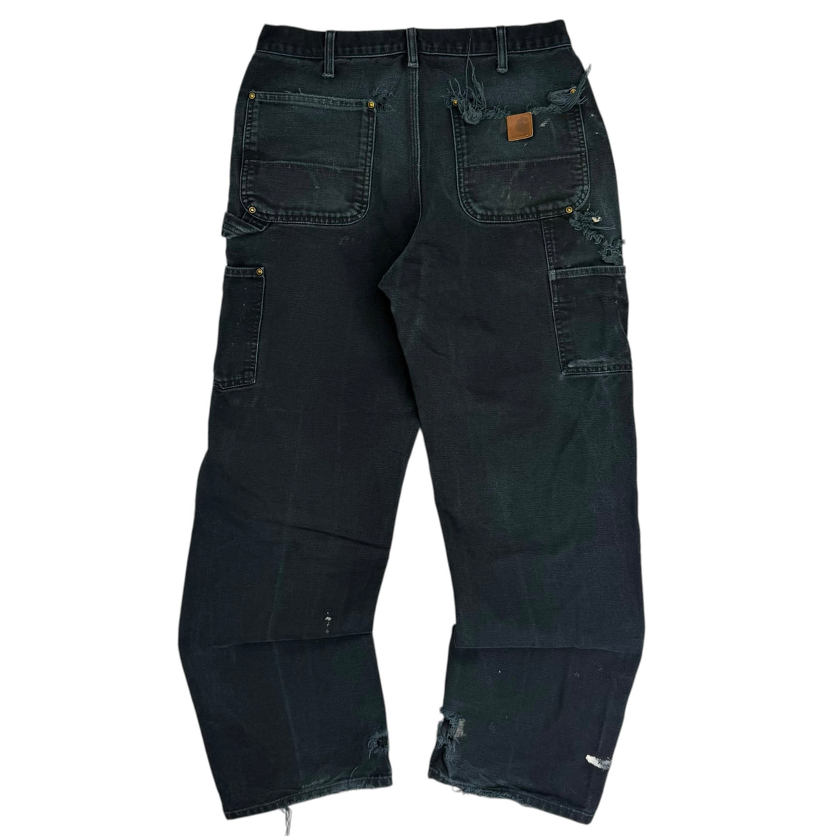 Vintage Carhartt Double Knee Distressed Pants Black