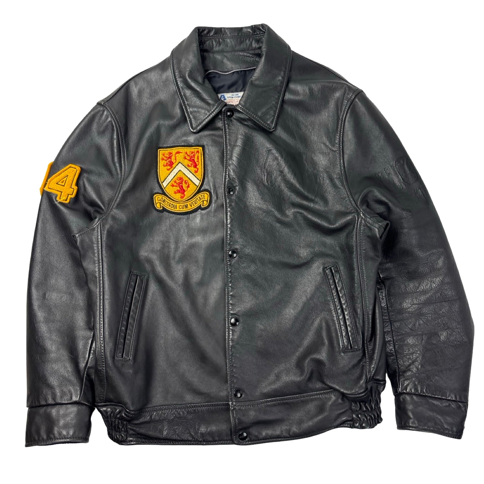 1994 University Of Waterloo Leather Jacket Black