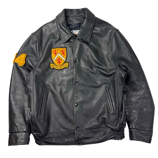 1994 University Of Waterloo Leather Jacket Black