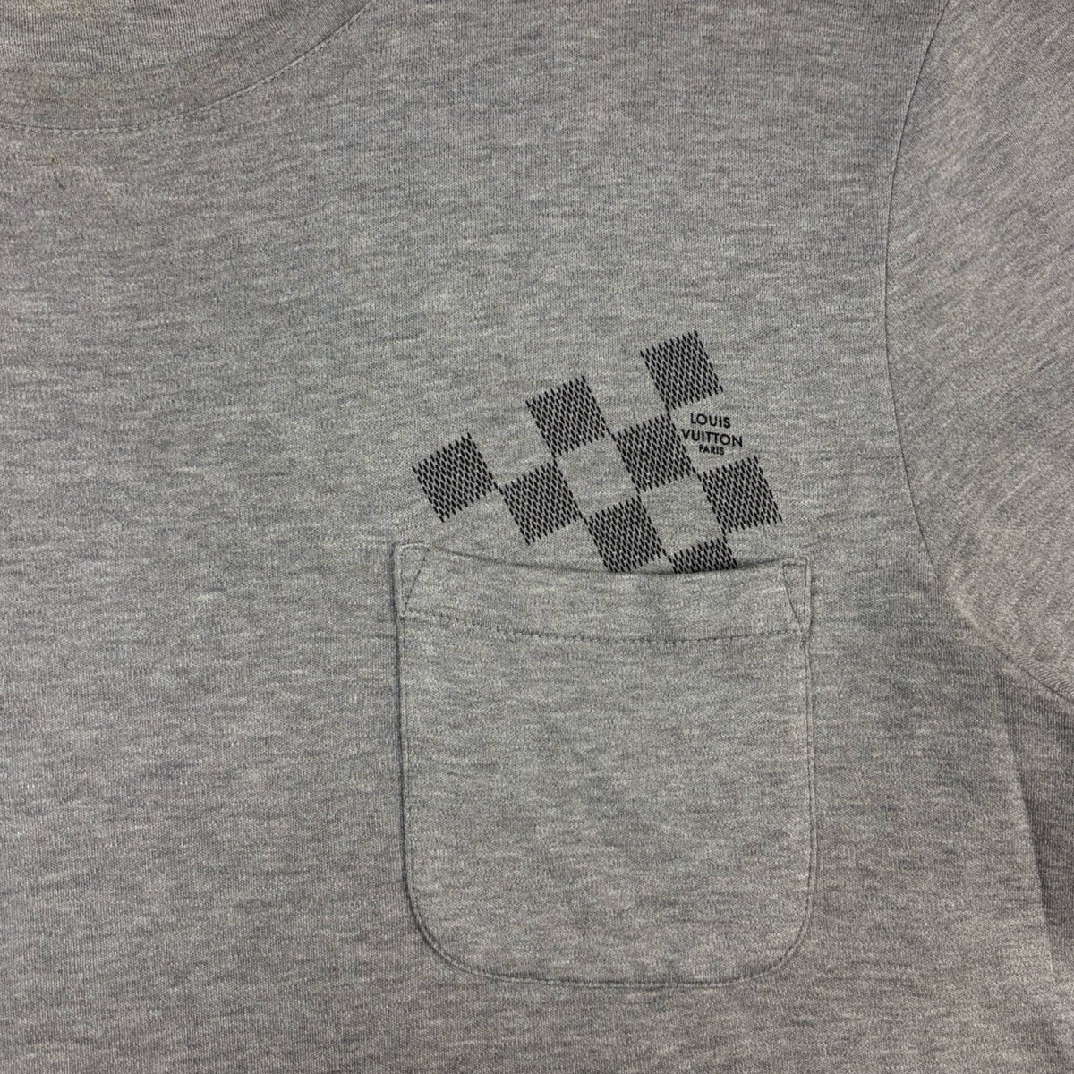 Louis Vuitton Damier Pocket T-Shirt Grey
