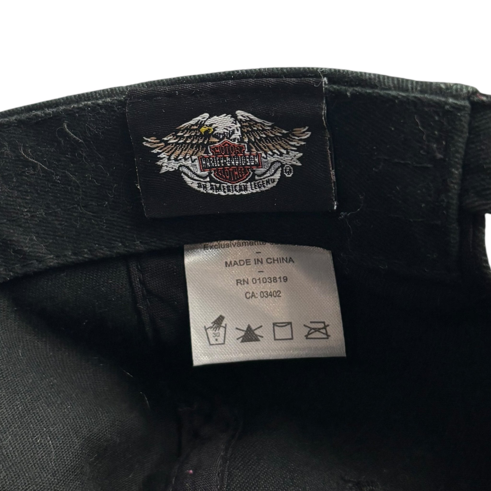 Vintage Y2K Harley Davidson Flames Brim Hat