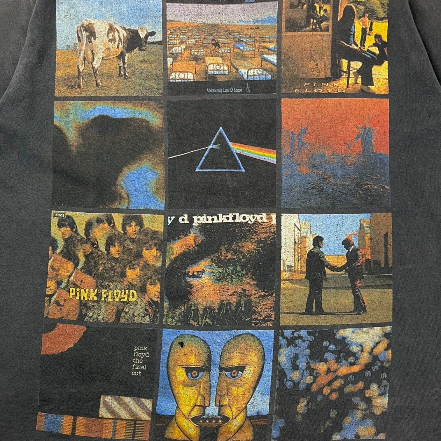 Vintage Pink Floyd Album Art Portrait Collage T-Shirt