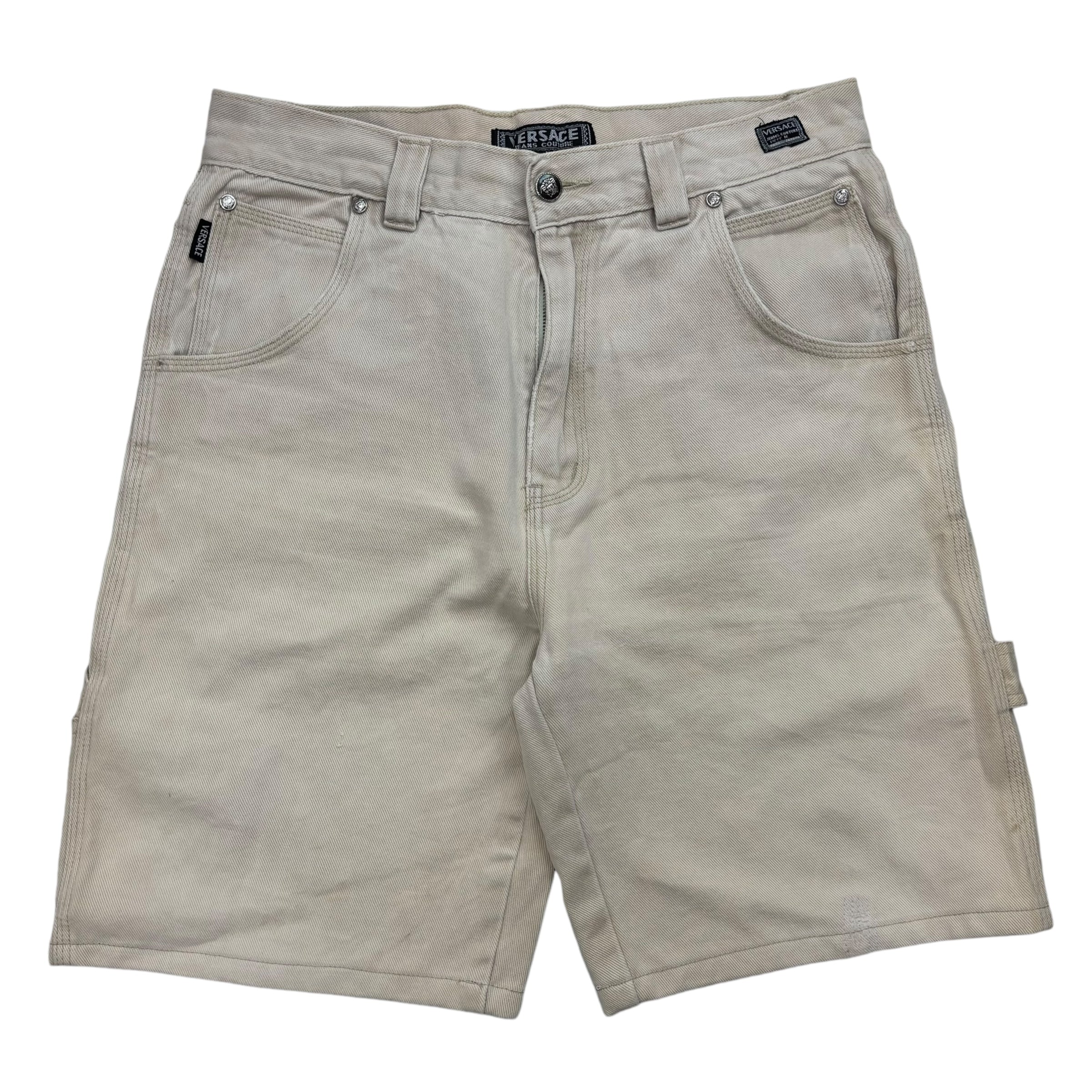 Vintage Versace Cargo Shorts Cream