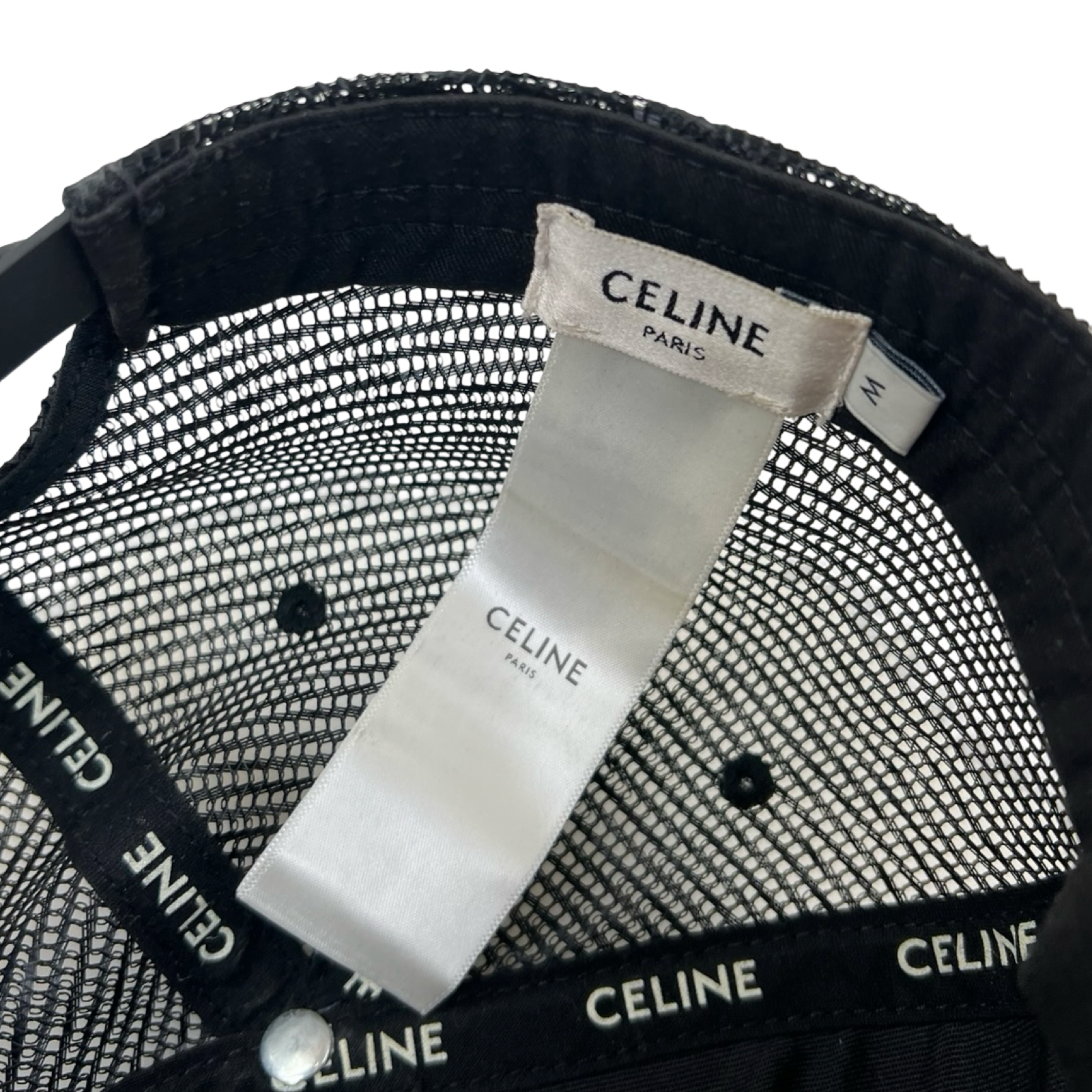 Celine SnapBack Mesh Cap Black