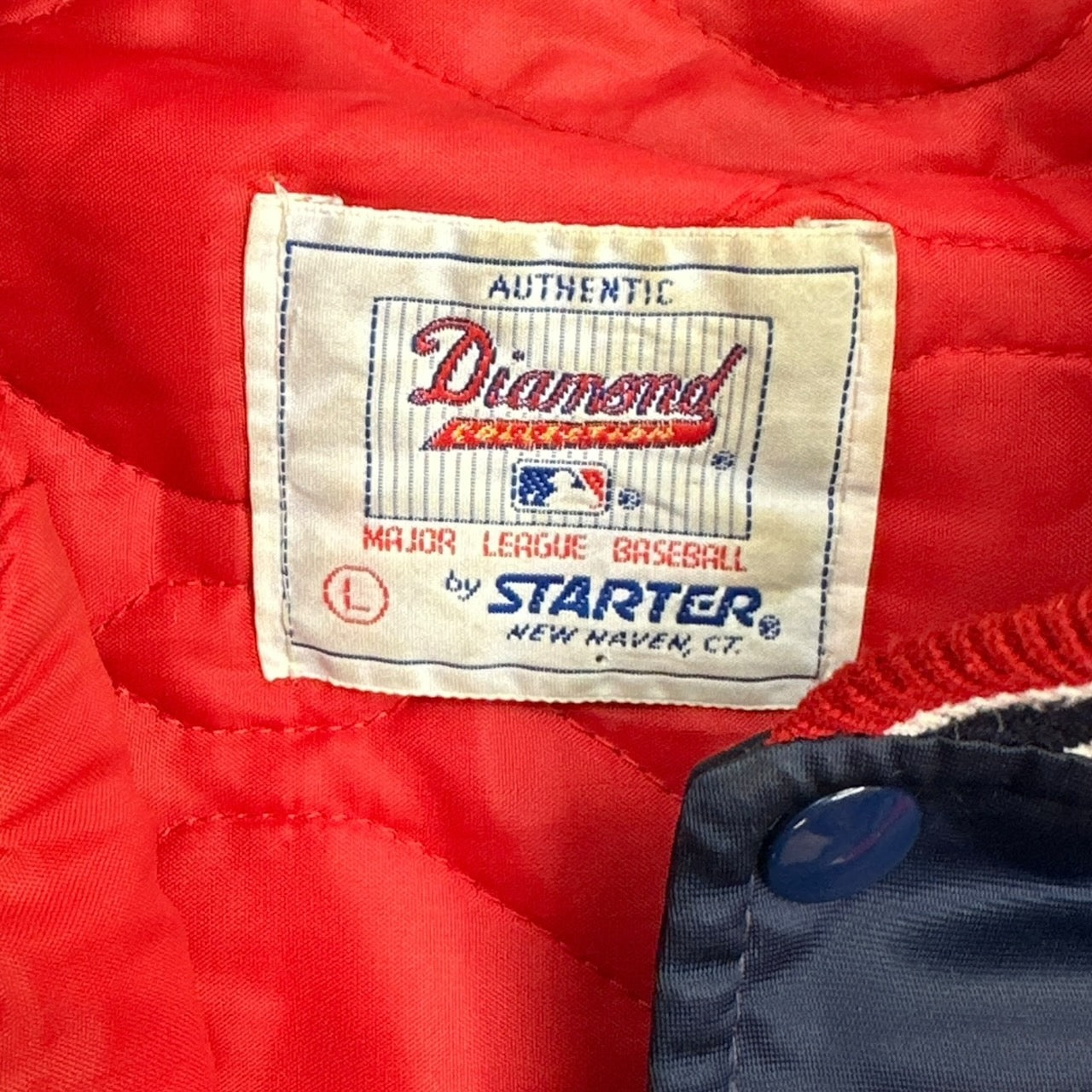 Vintage Boston Red Sox Starter Satin Jacket Navy