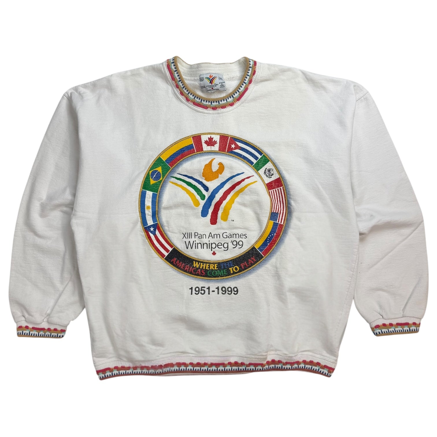 1999 Winnipeg Pan Am Games Crewneck White