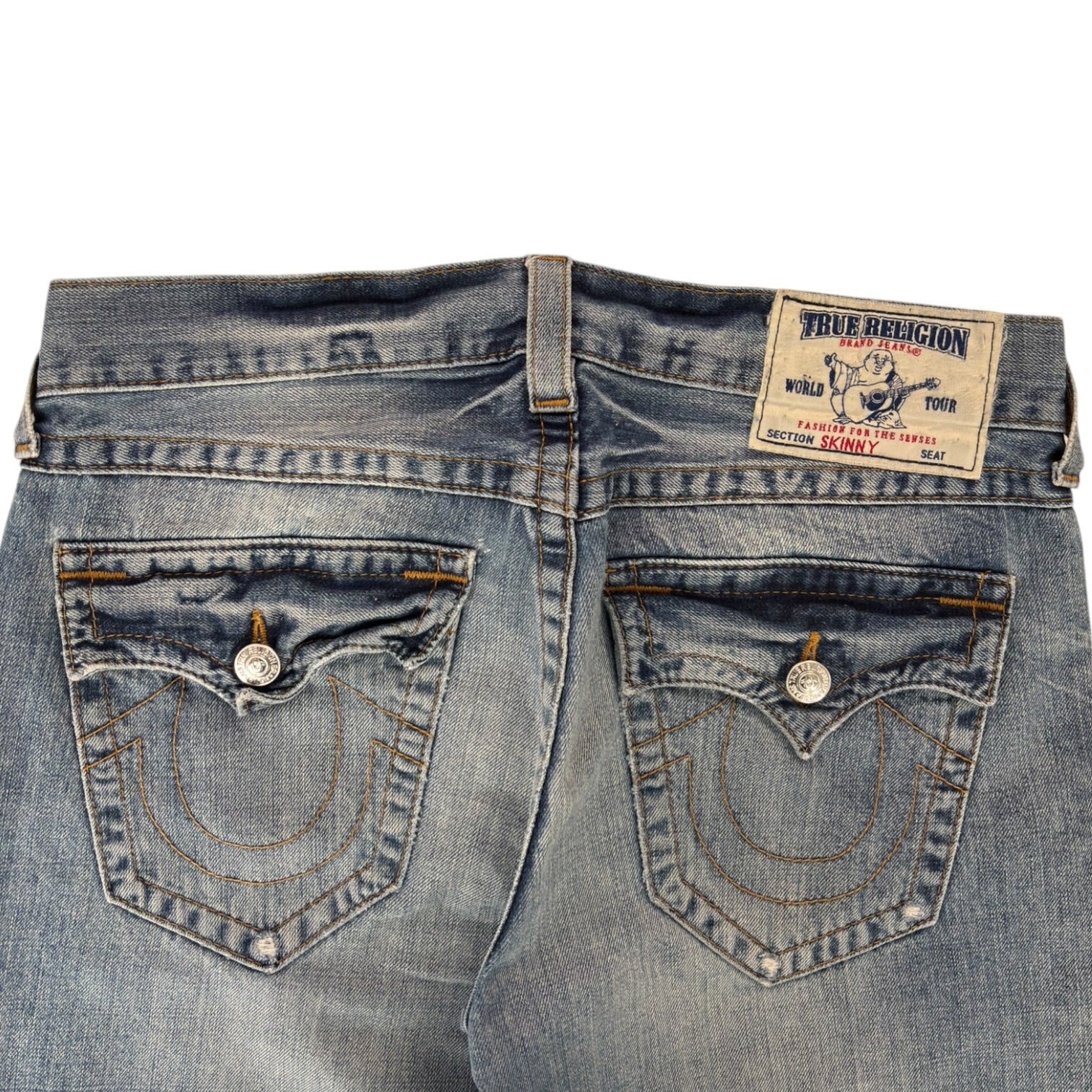 (W) True Religion Y2K Light Wash Skinny Jeans