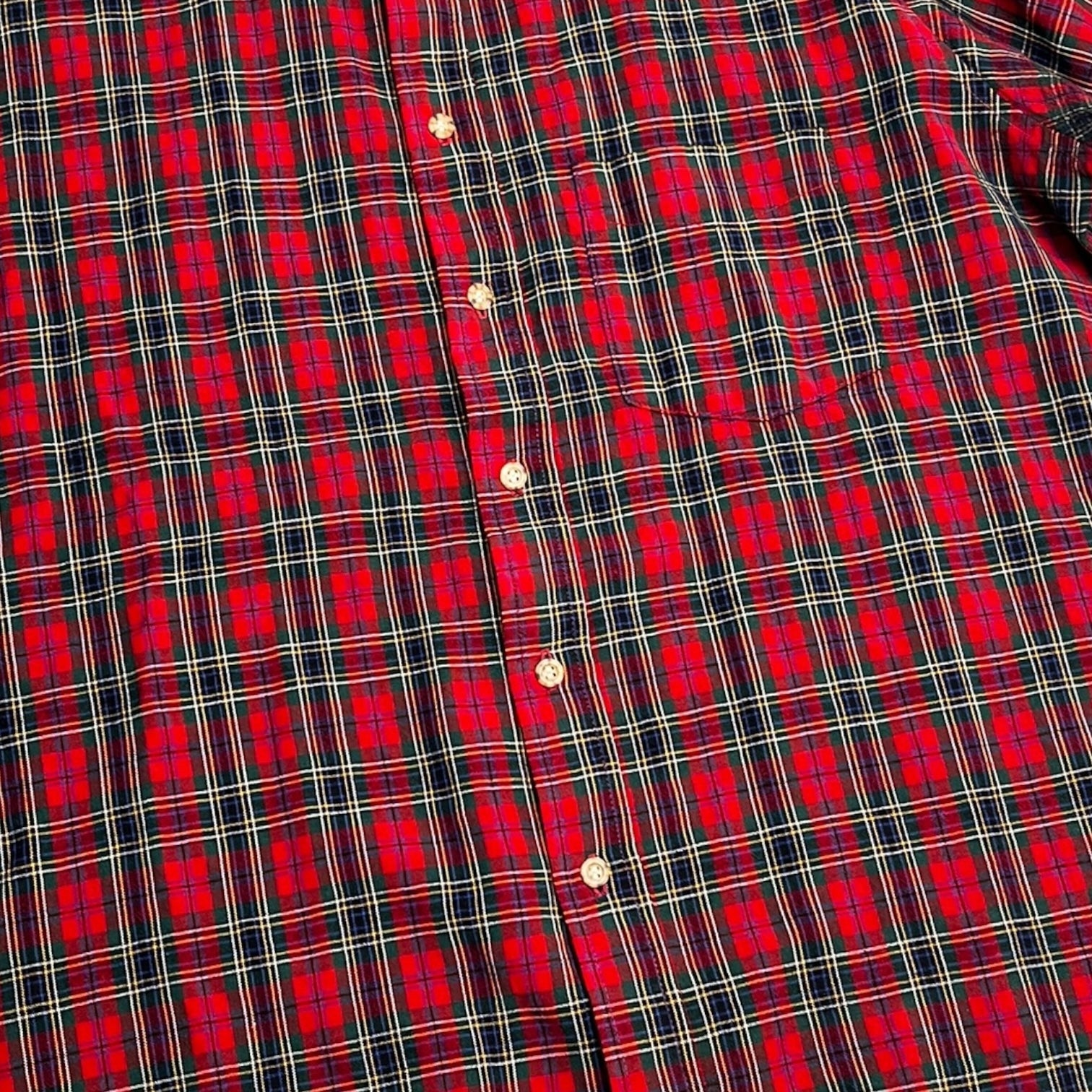 Vintage Pendleton Wool Tartan Button-Up Shirt Reds/Greeny