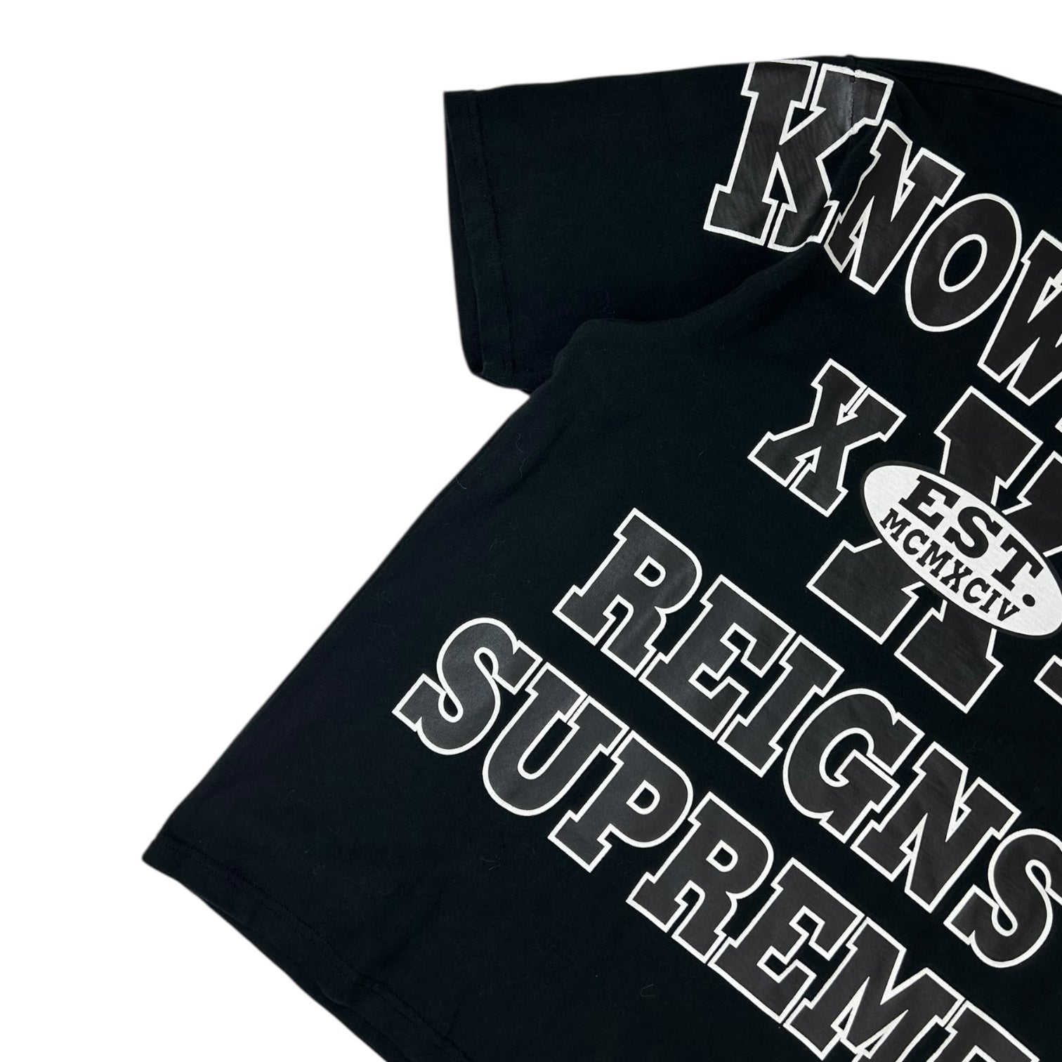 Supreme Overprint Knowledge T-Shirt Black