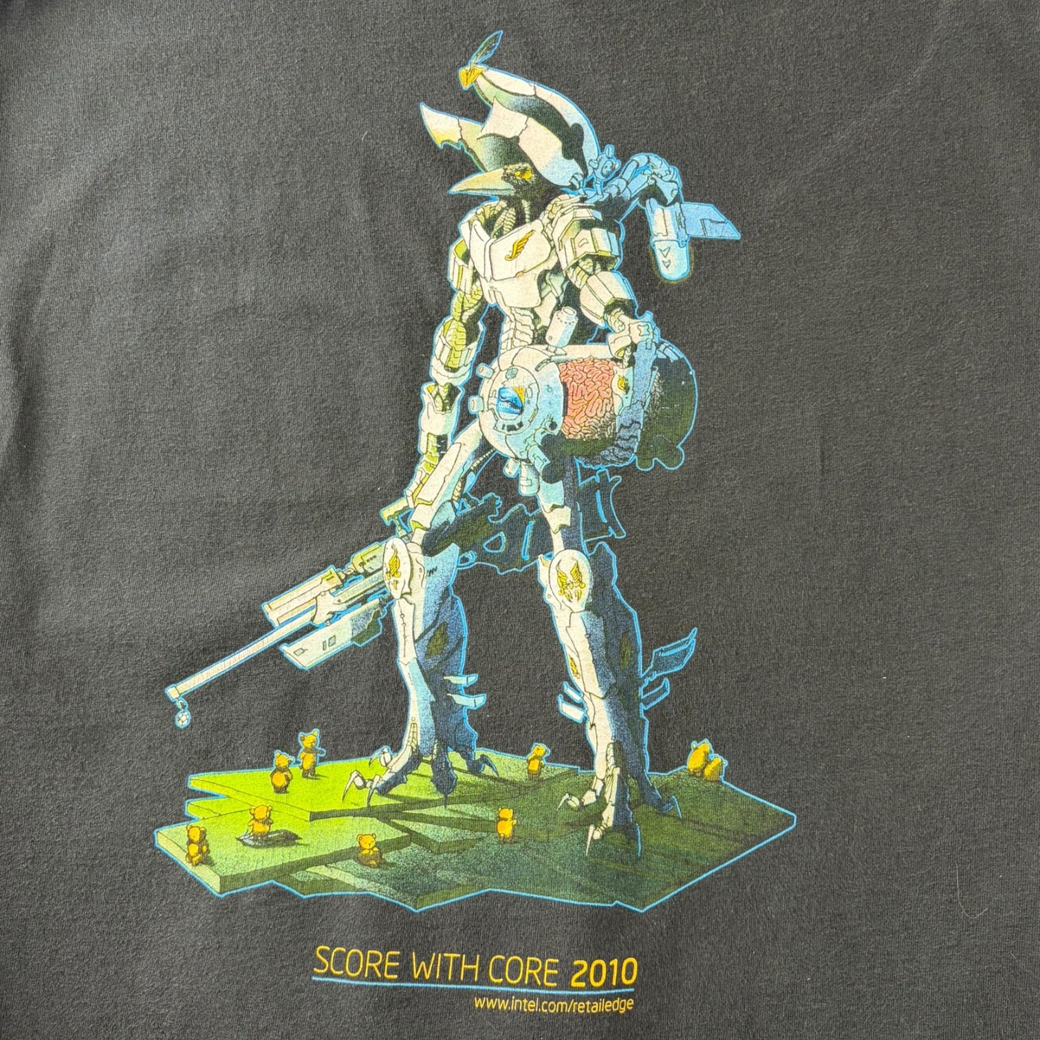 Vintage 2010 Intel “Late Riser Early Adopter” Promo T-Shirt Black