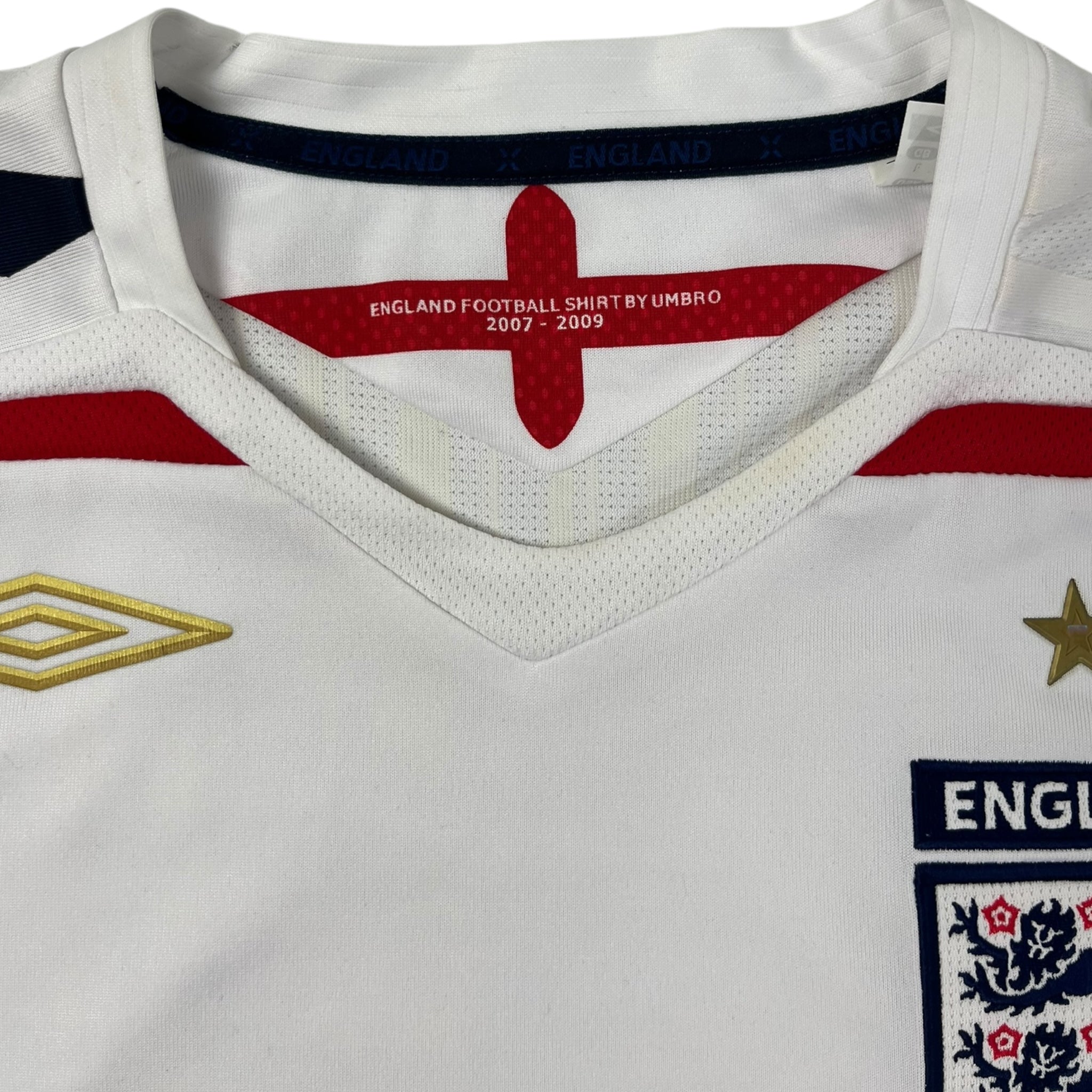 England Umbro 07-09 Home Soccer Jersey