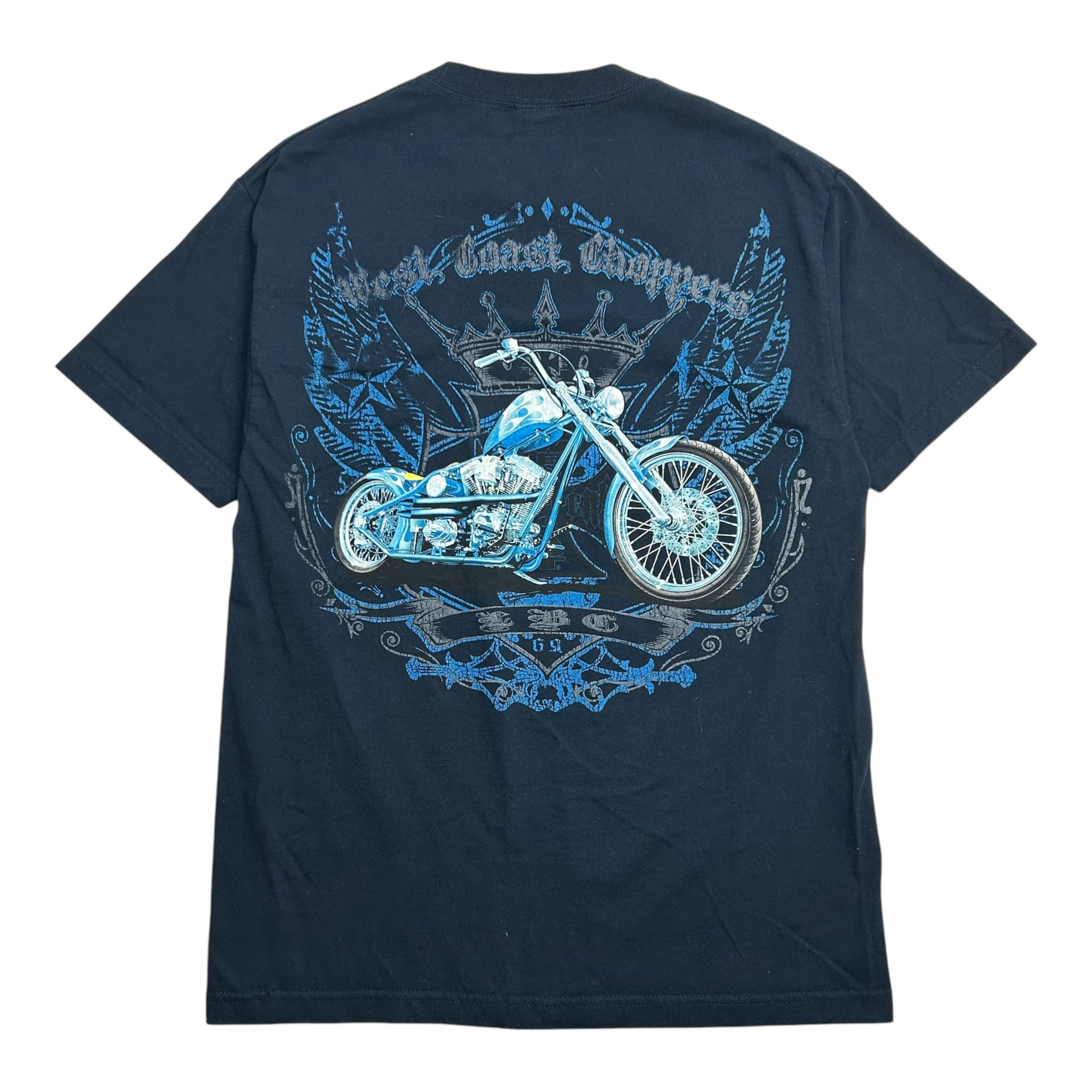 Vintage Y2K West Coast Choppers Big Bike Tee Navy