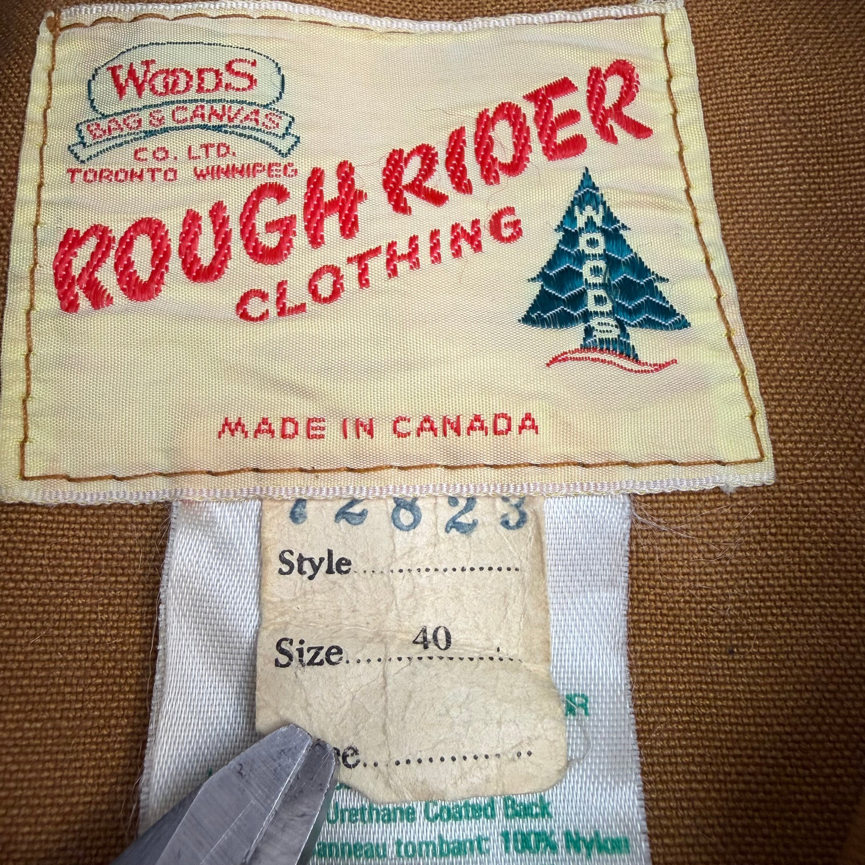 Vintage Woods Rough Rider Hunting Field Coat Brown