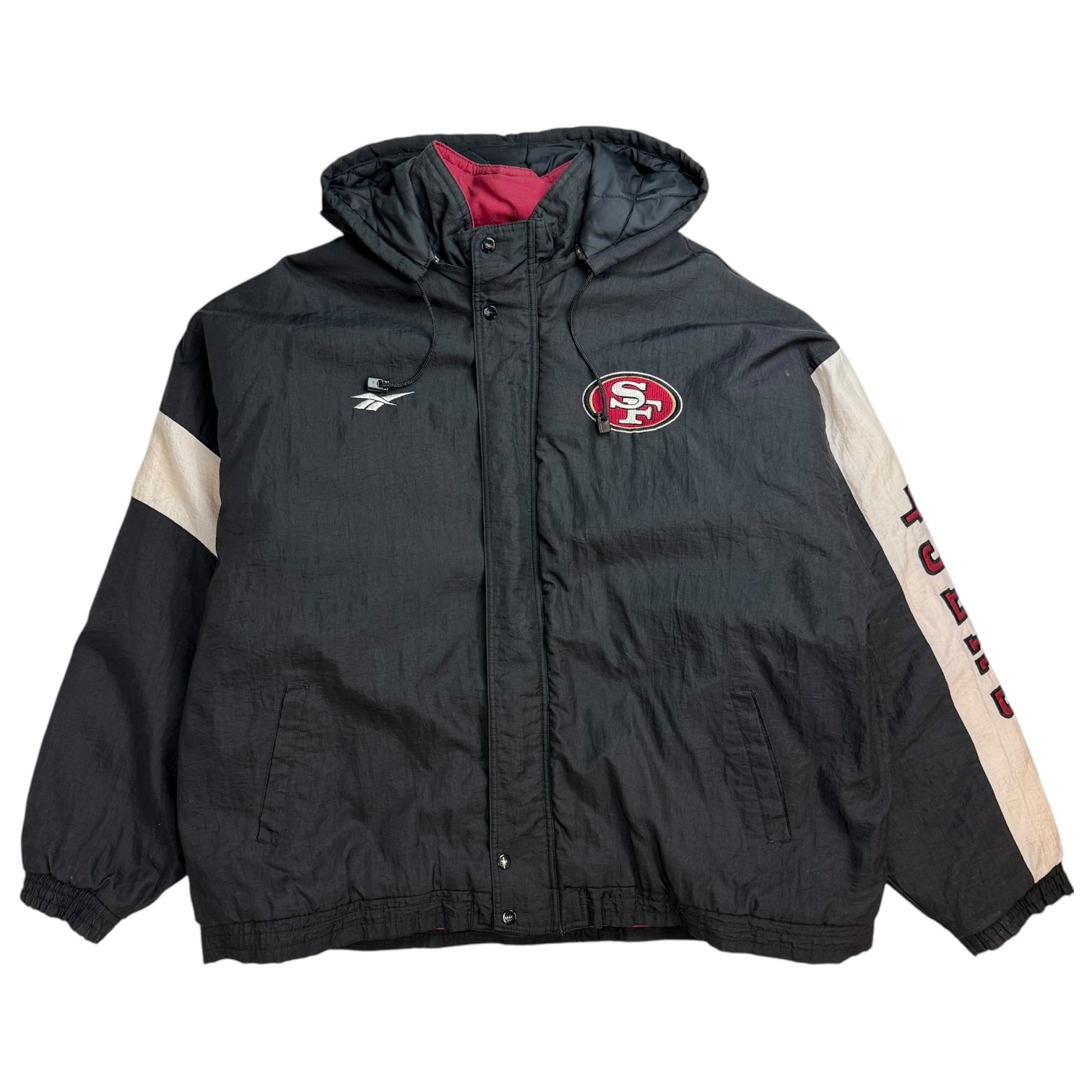 Vintage Reebok San Francisco 49ers Sideline Jacket Black