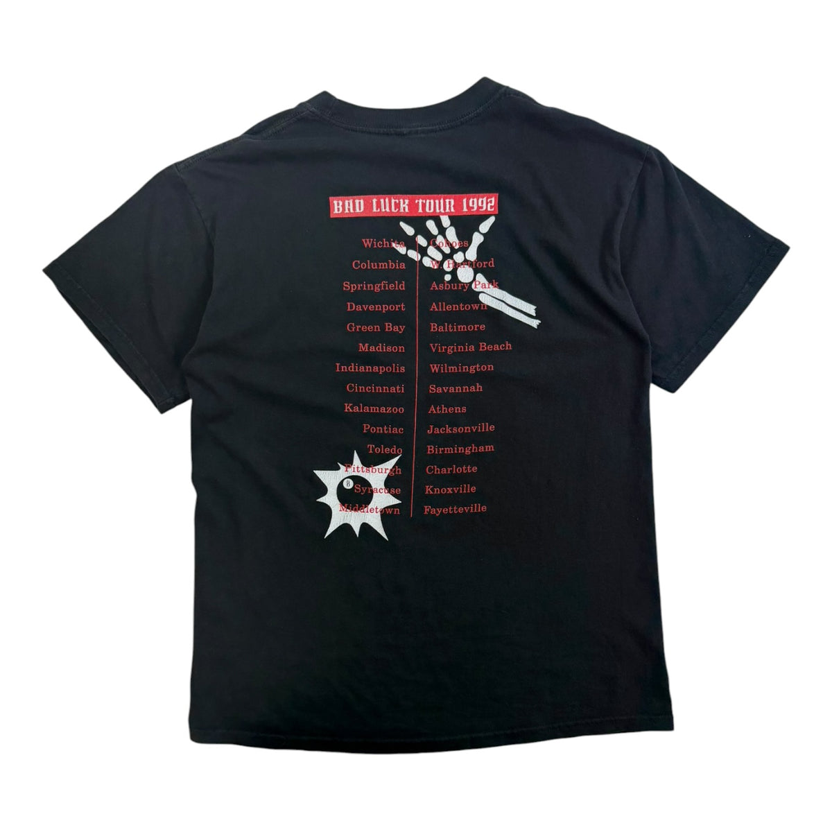 Vintage 1992 Social Distortion Dice Graphic T-Shirt Black