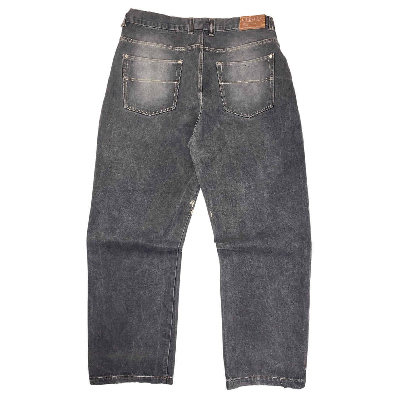 Vintage Leeman Jeans Baggy Denim Bottoms Dark Wash